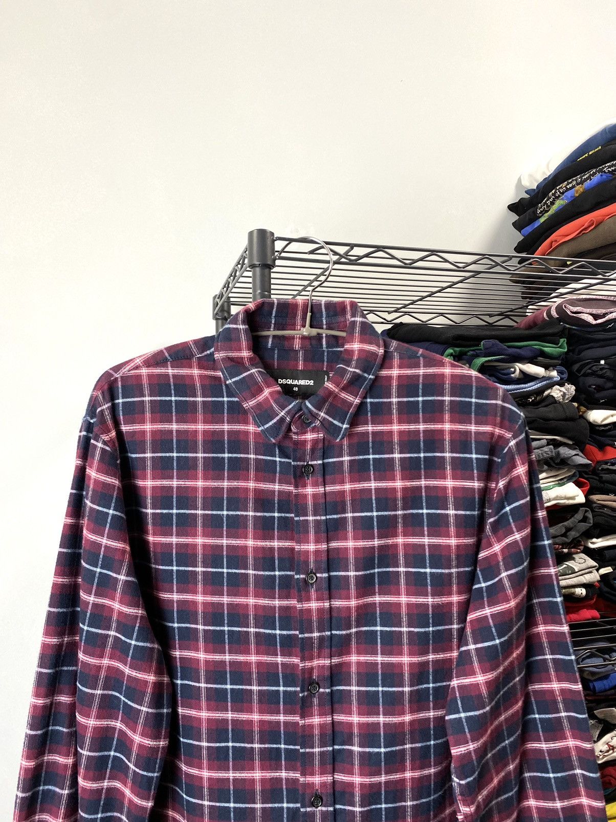 Dsquared2 Flannel Plaid Checkered Shirt Tee