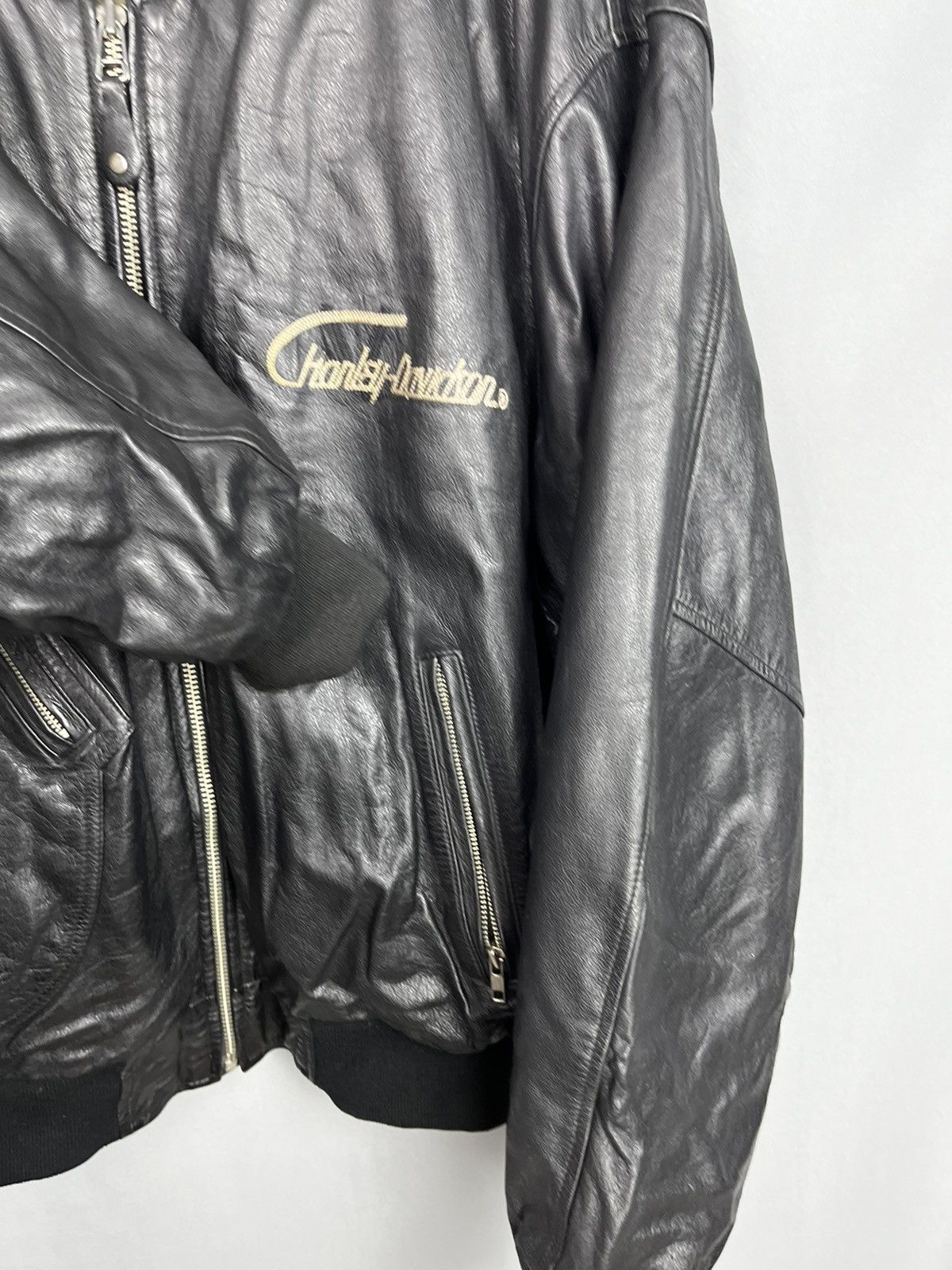 Harley Davidson × Vintage Harley Davidson leather jacket big logo vintage Size US XL / EU 56 / 4 - 7 Thumbnail