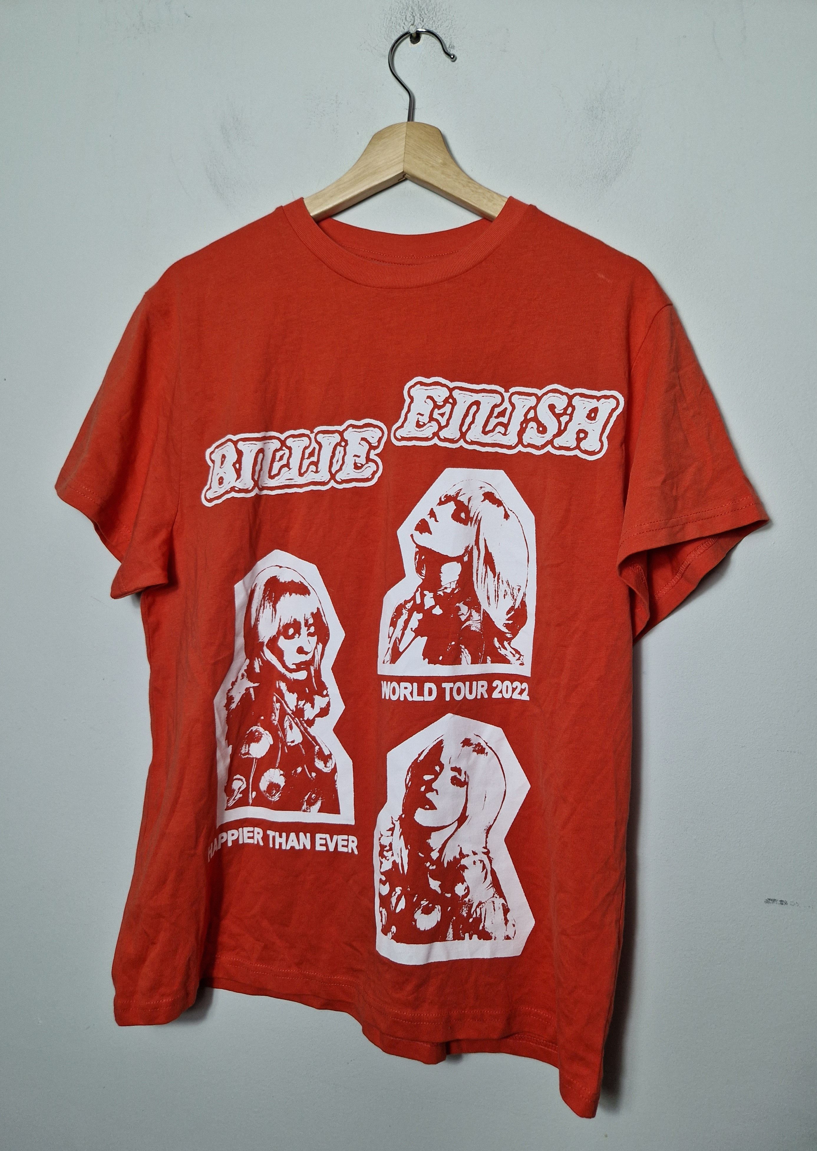 Billie Eilish × Rap Tees Billie Eilish Happier Than Ever 2022 Tour Og Tee merch Size US S / EU 44-46 / 1 - 1 Thumbnail
