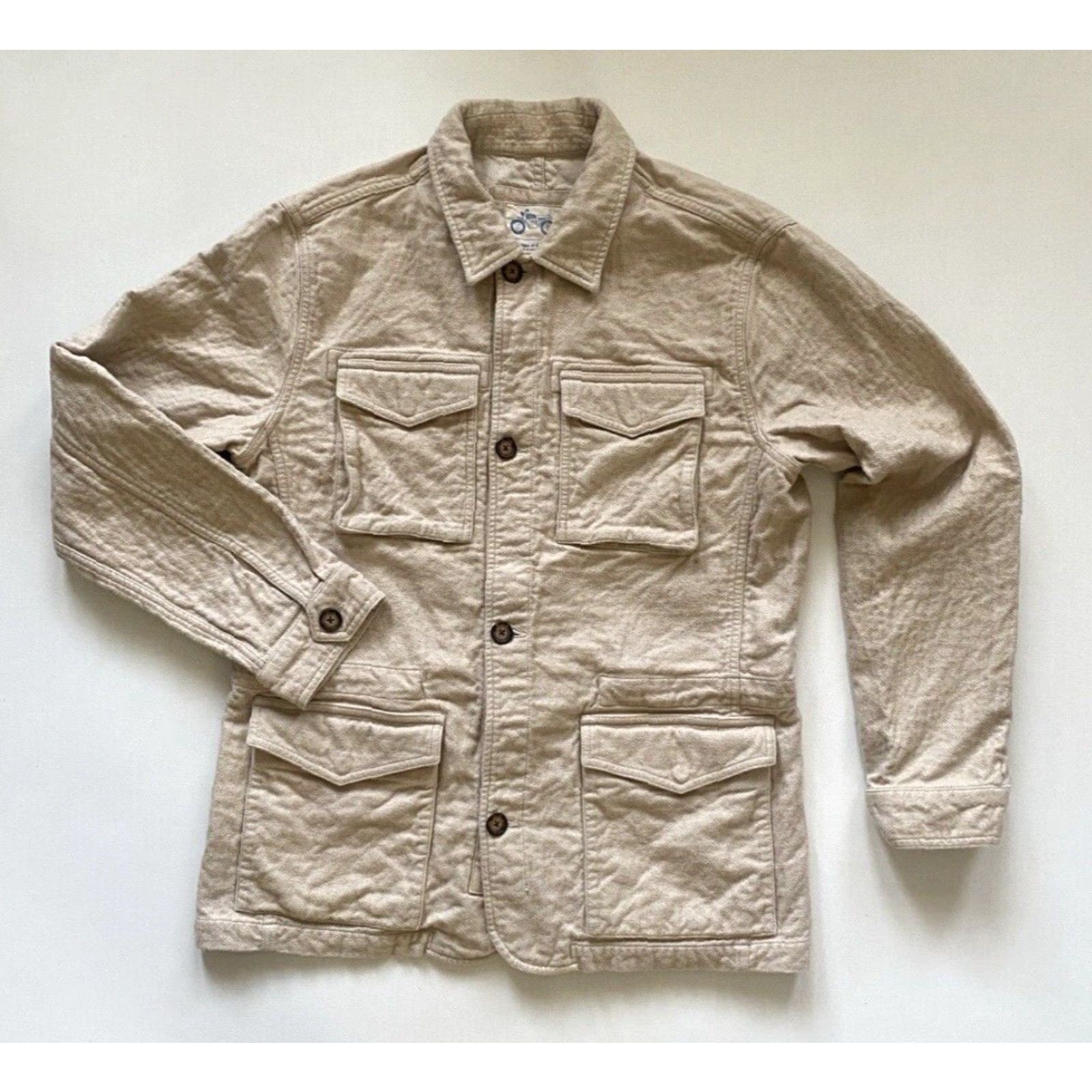 Vintage Mugsy Hemmingway Jacket Washed Tan Sz L Mens Jacket Mid-Length Washed Tan Pockets Vintage Style: Jacket Size US L / EU 52-54 / 3 - 4 Thumbnail