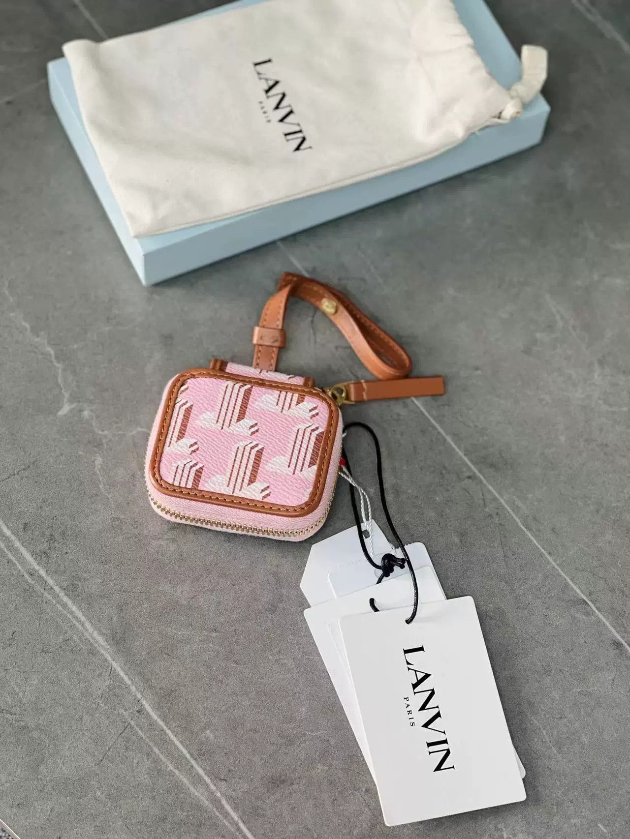Lanvin Lanvin Leather Fabric Coin Pouch Size ONE SIZE - 1 Thumbnail