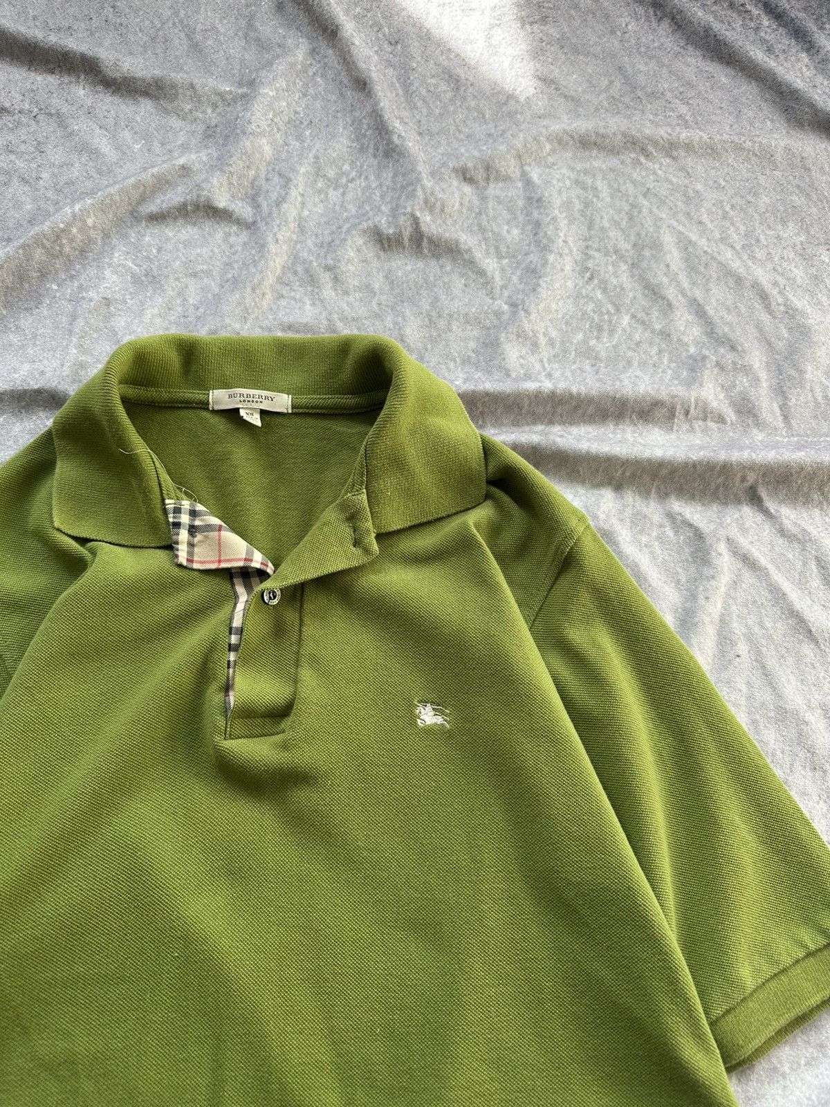 Burberry Burberry London Pique Polo Golf Shirt Short Sleeve Green Size US XS / EU 42 / 0 - 4 Thumbnail