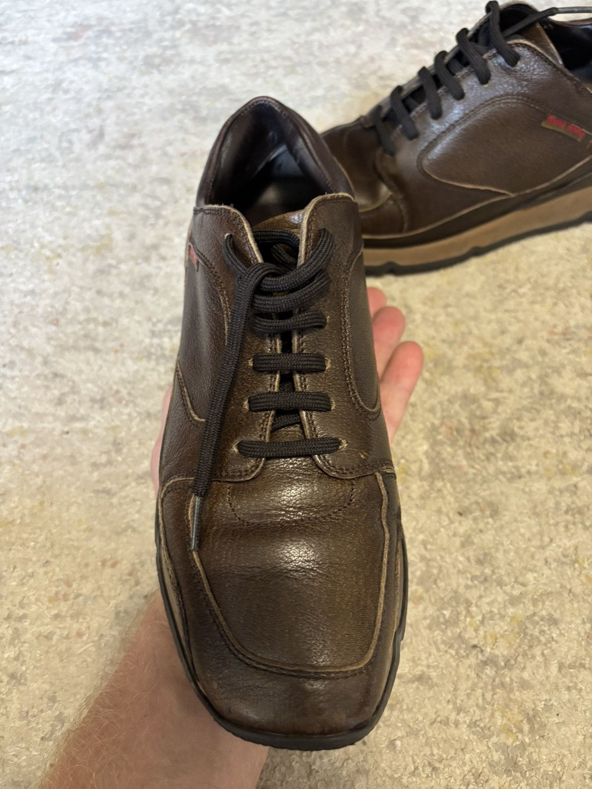 Miu Miu Miu Miu 90s Leather Runners Size US 5.5 / EU 38 - 6 Thumbnail