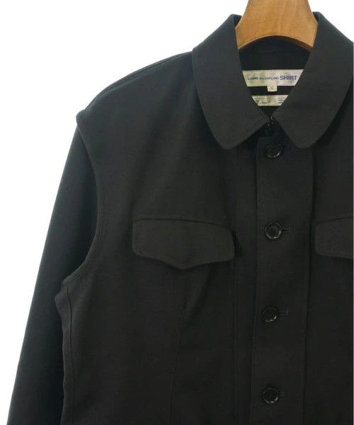 Comme des Garcons SHIRT Jacket Blouson Wool Polyester Button Up Plain Black Size US S / EU 44-46 / 1 - 4 Thumbnail