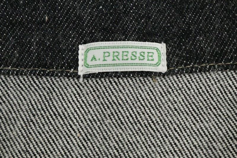 A.PRESSE A. PRESSE Black Denim Trucker Jacket AP-1002 Cotton Black Size US M / EU 48-50 / 2 - 15 Thumbnail