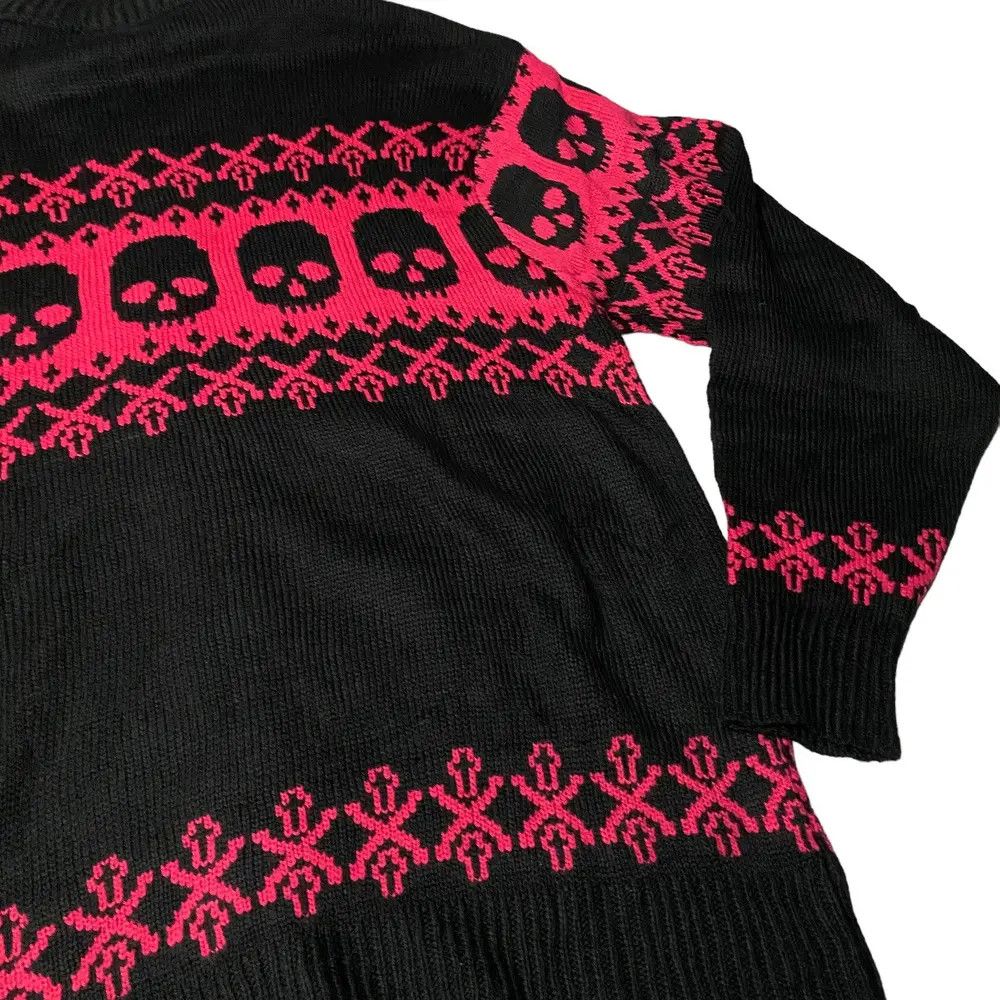If Six Was Nine 2000's Bullet Noise Skull Cross Knitted Size US M / EU 48-50 / 2 - 9 Thumbnail