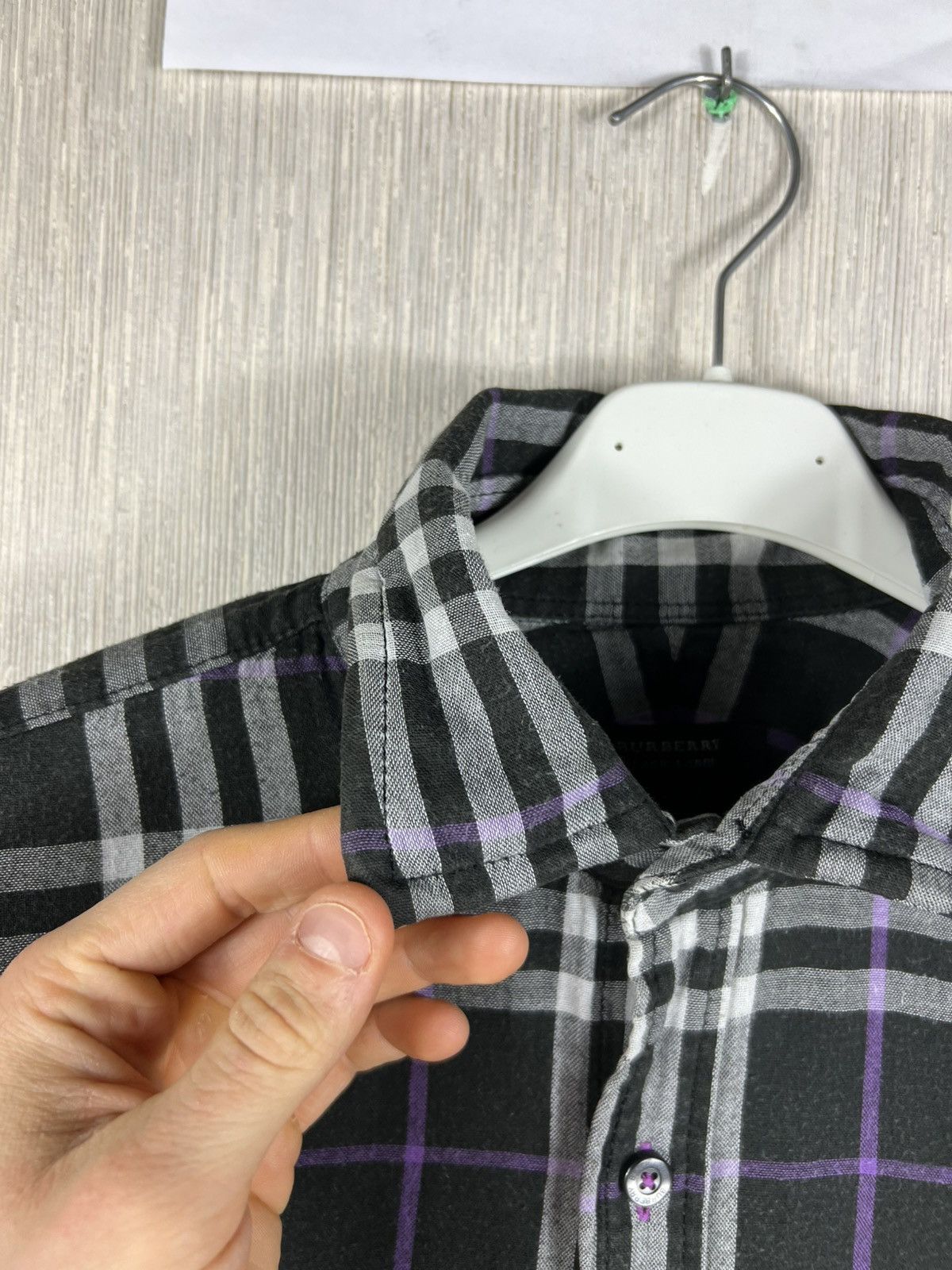 Burberry Vintage Burberry black label japanese brand checked shirt Size US M / EU 48-50 / 2 - 9 Thumbnail