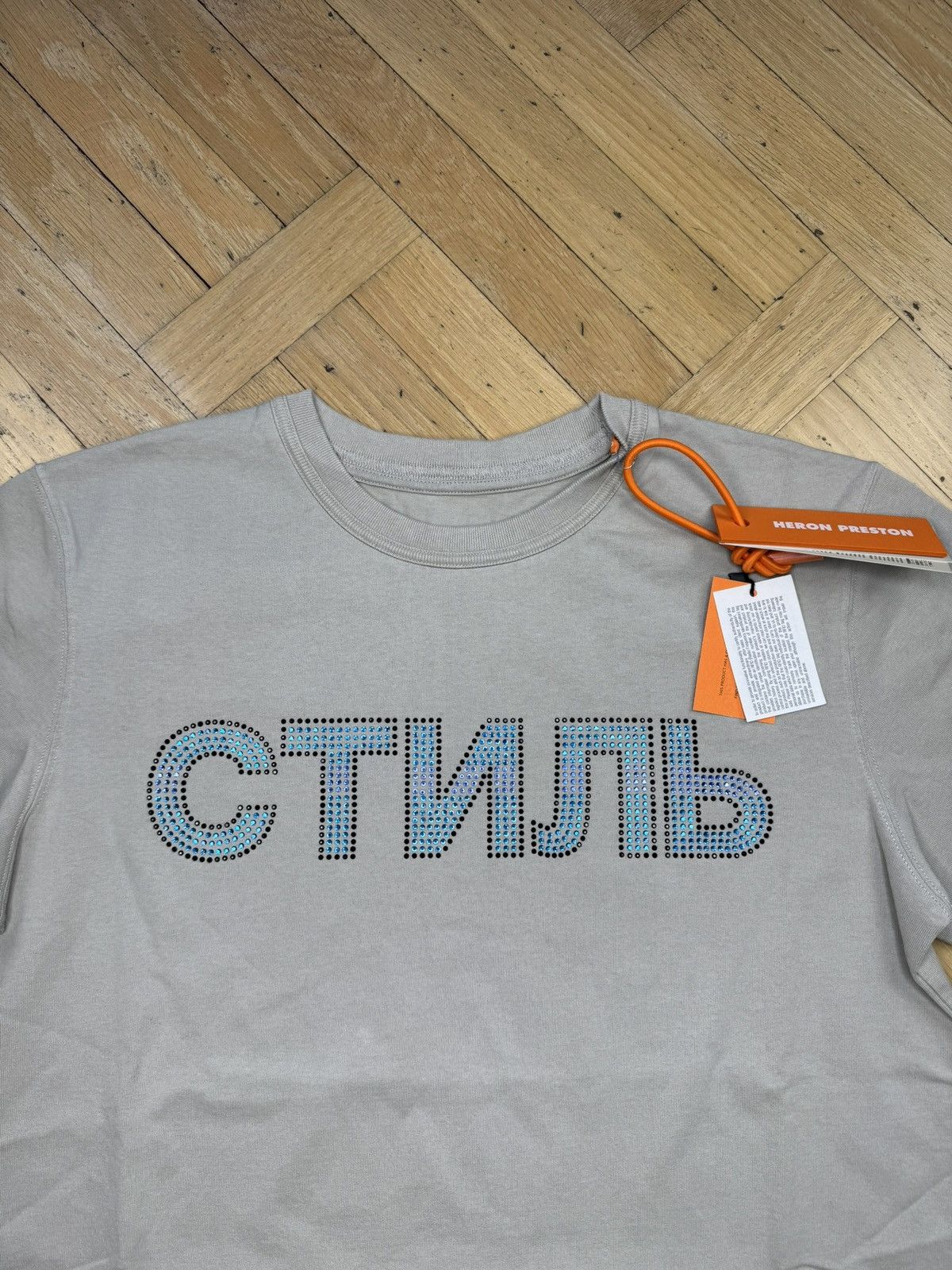 Heron Preston HERON PRESTON “СТИЛЬ” DIAMONDS / CRYSTALS GREY TEE Size US S / EU 44-46 / 1 - 3 Thumbnail