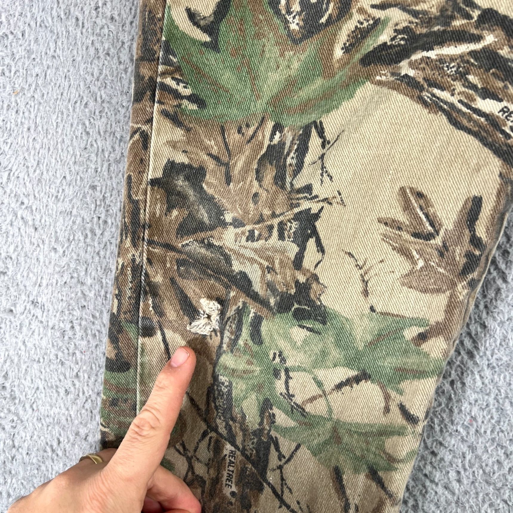 Realtree VINTAGE Duxbak Jeans Mens 34 Denim Jeans Camouflage 90s Grunge Pockets 5-Pocket Belt Loops Brown Size US 34 / EU 50 - 2 Thumbnail