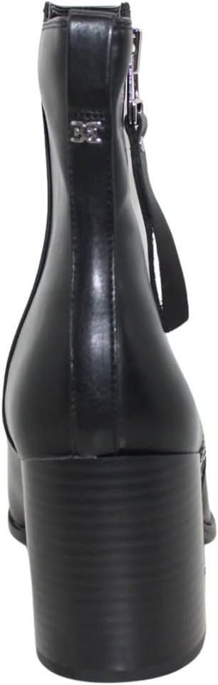 Sam Edelman Sam Edelman Carlysle Black Leather Block Heel Silver Zipper Size US 5 / IT 35 - 5 Thumbnail