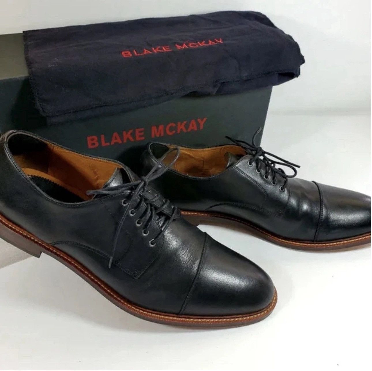 Other Blake McKay T9 Leather Cap Toe Oxfords Black - New with Box Size US 9 / EU 42 - 3 Thumbnail