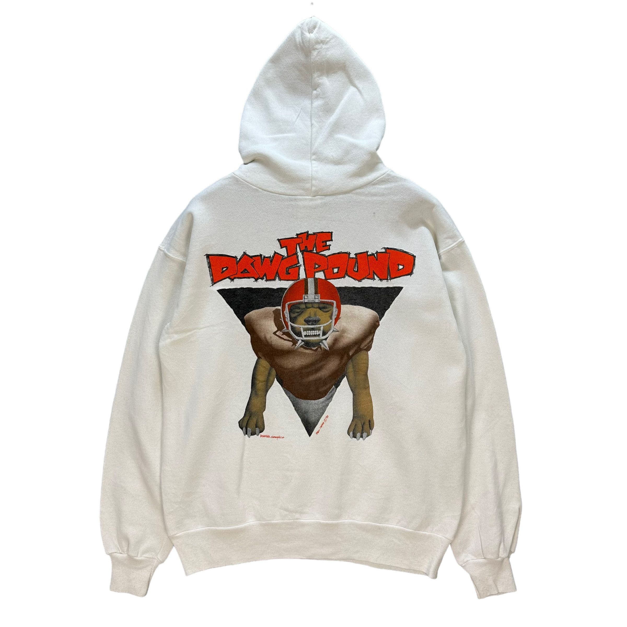 Hanes 95's THE DAWG POUND Pullover Hoodie Sweatshirt #A5-0104 Size US L / EU 52-54 / 3 - 1 Thumbnail