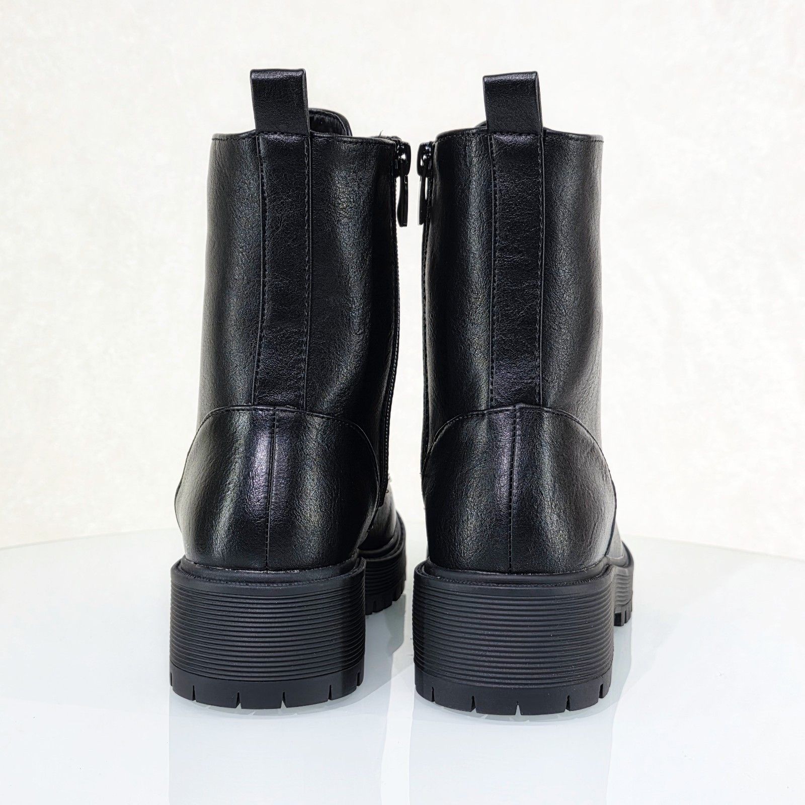Other Rylee Roo Black Vegan Leather Platform Combat Ankle Boots (U Size US 6 / IT 36 - 4 Thumbnail
