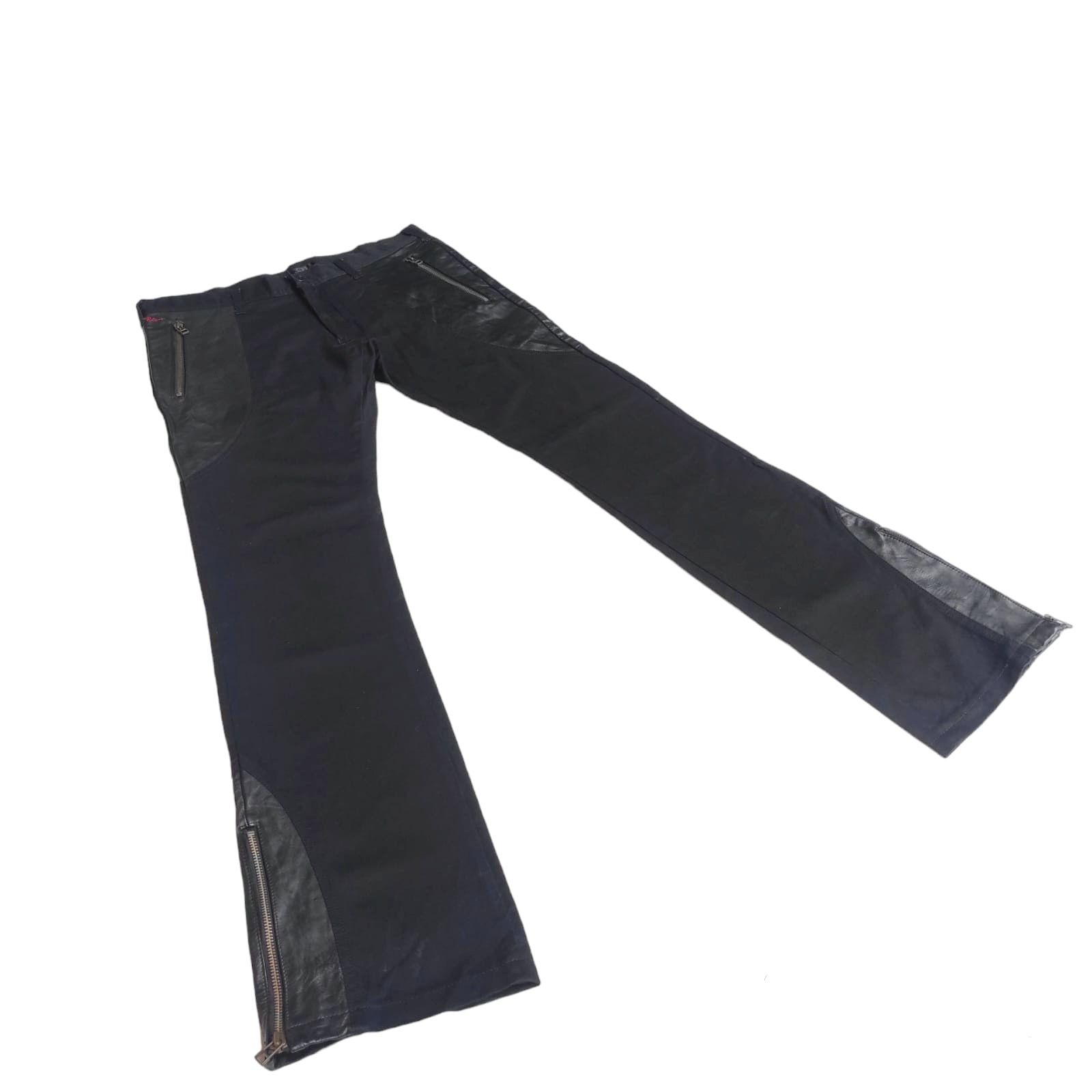 14th Addiction Flare Rico Japan Leather Bootcut Denim Jeans Size US 32 / EU 48 - 4 Thumbnail