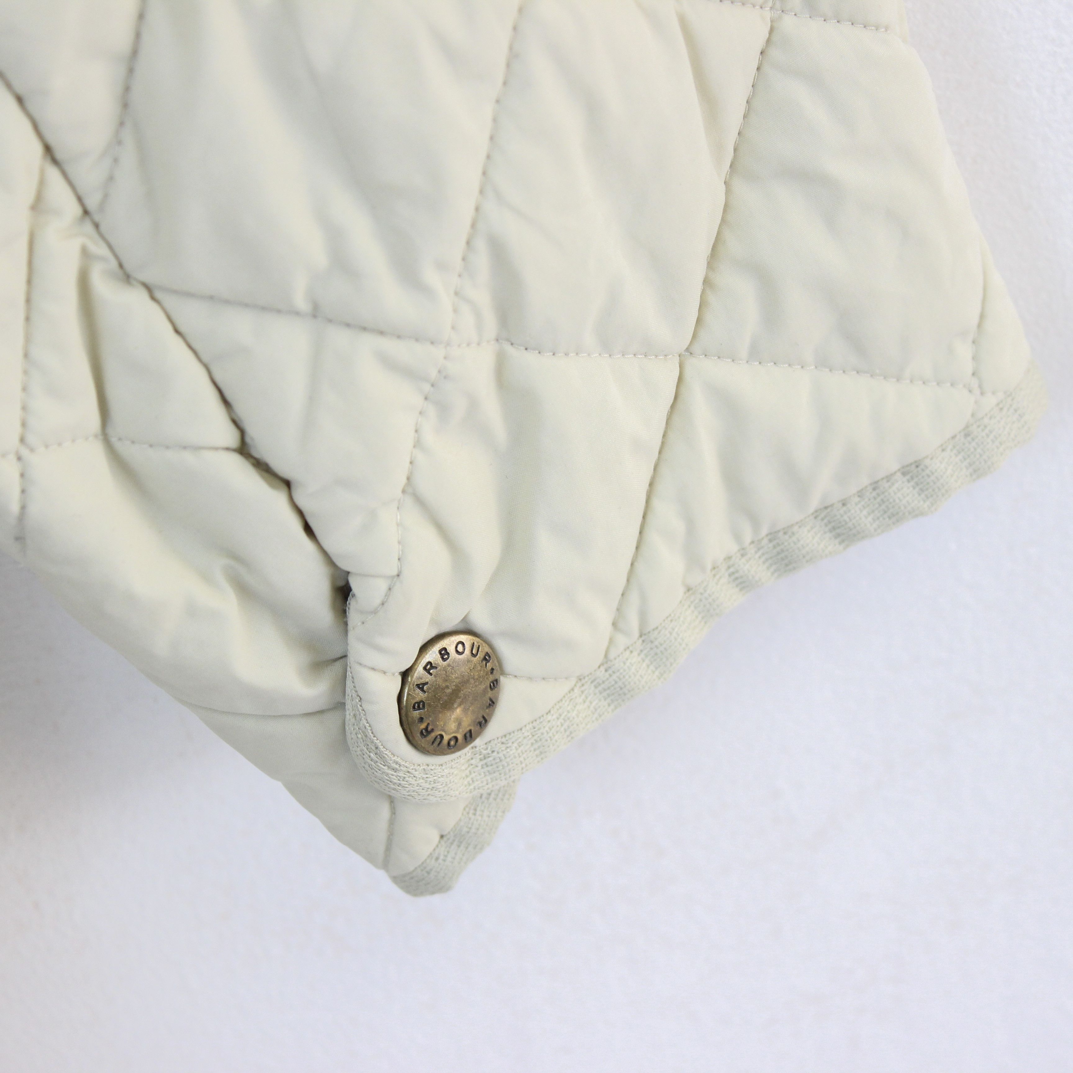 Barbour quilt jacket men L beige coat diamond zip country English Size US L / EU 52-54 / 3 - 10 Thumbnail