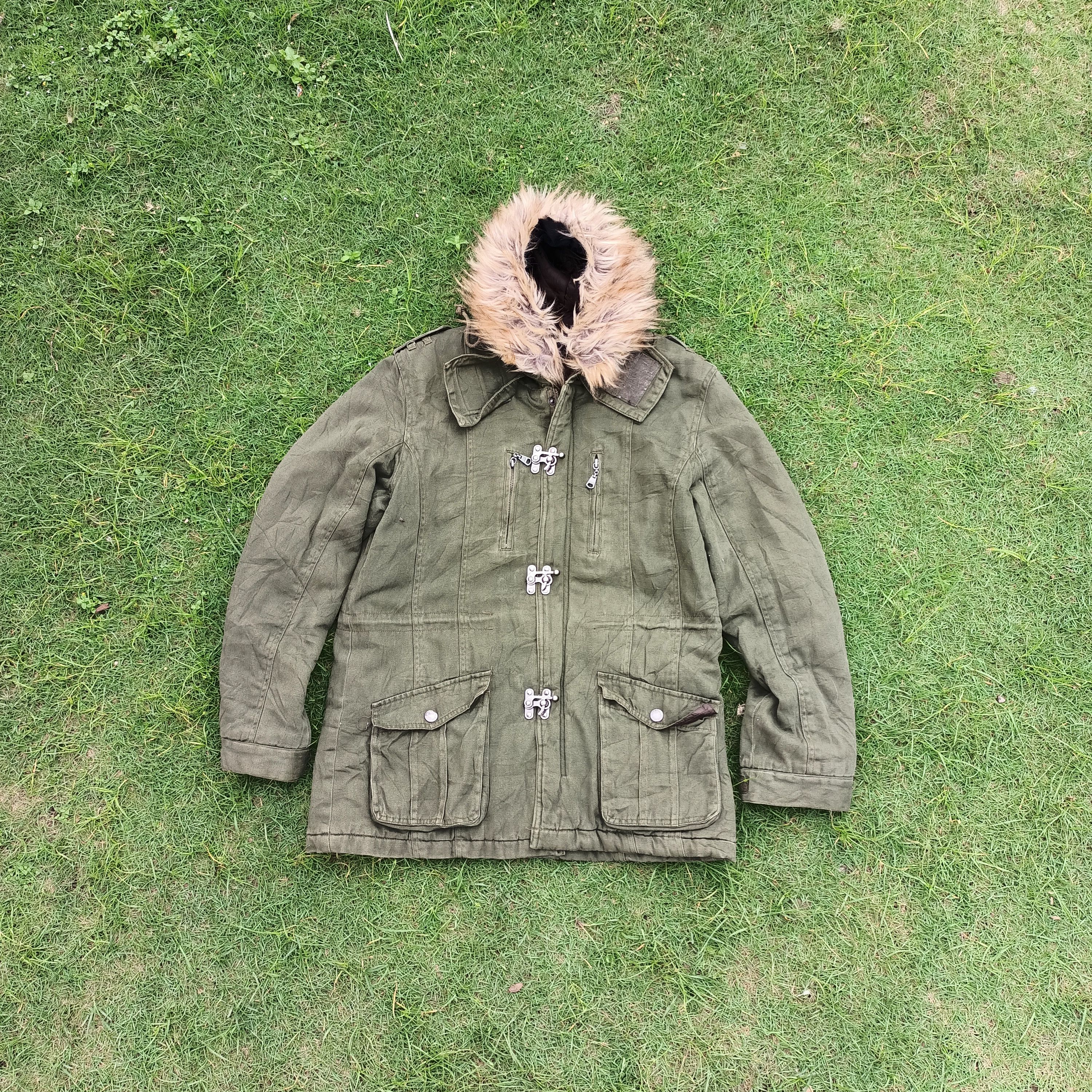 image of If Six Was Nine x In The Attic Fur In The Attic Rockers Garment Jacket in Green Olive (Size Large)