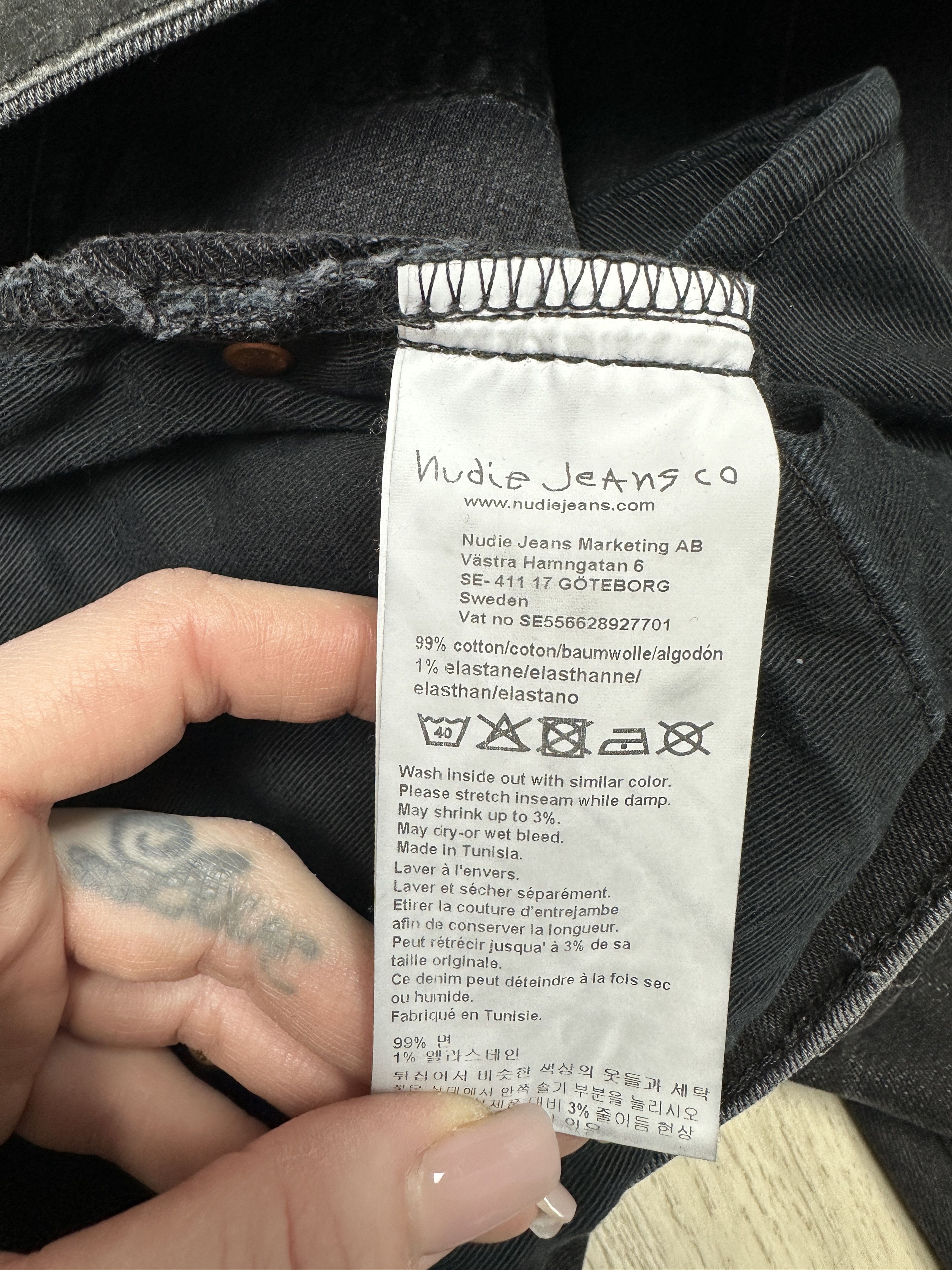 Nudie Jeans Nudie Jeans Lean Dean Mens Denim Pants Size US 33 - 12 Thumbnail