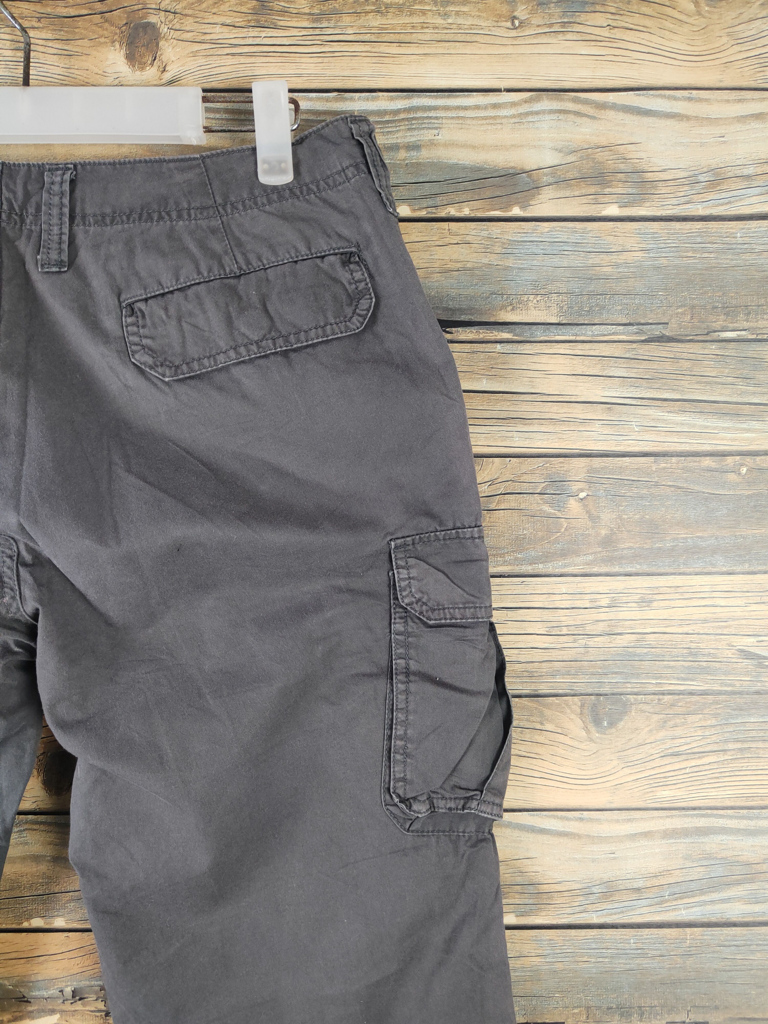 Japanese Brand DL Japanese Brand Dark Gray Multipocket Cargo Pants #2152 Size US 31 - 10 Thumbnail