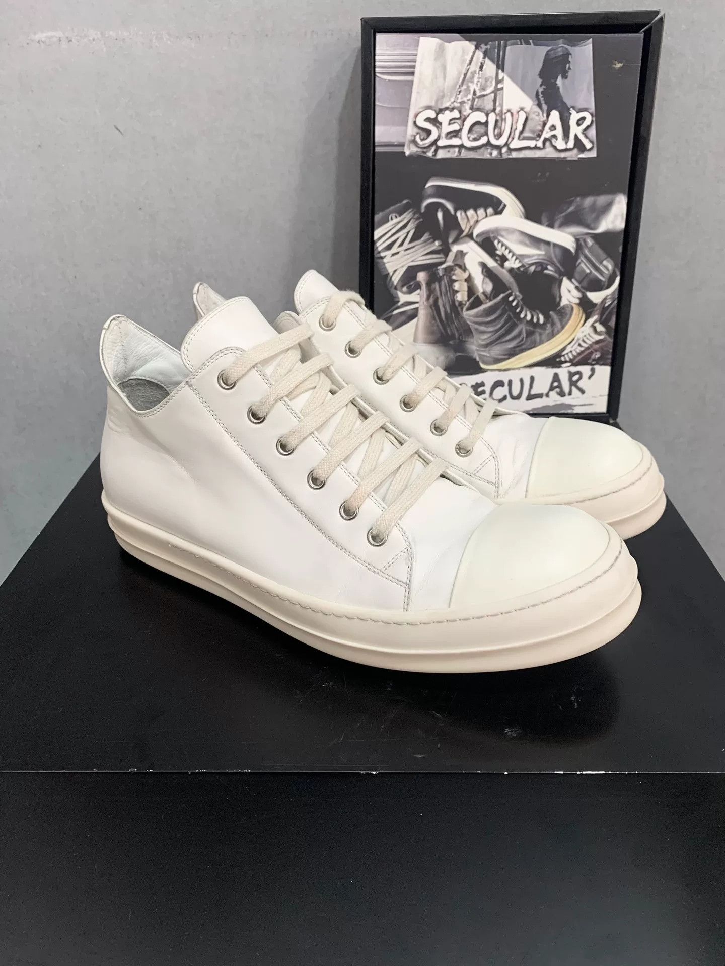 Rick Owens Rick Owens Leather Low-Top Sneakers Size US 10 / EU 43 - 1 Thumbnail