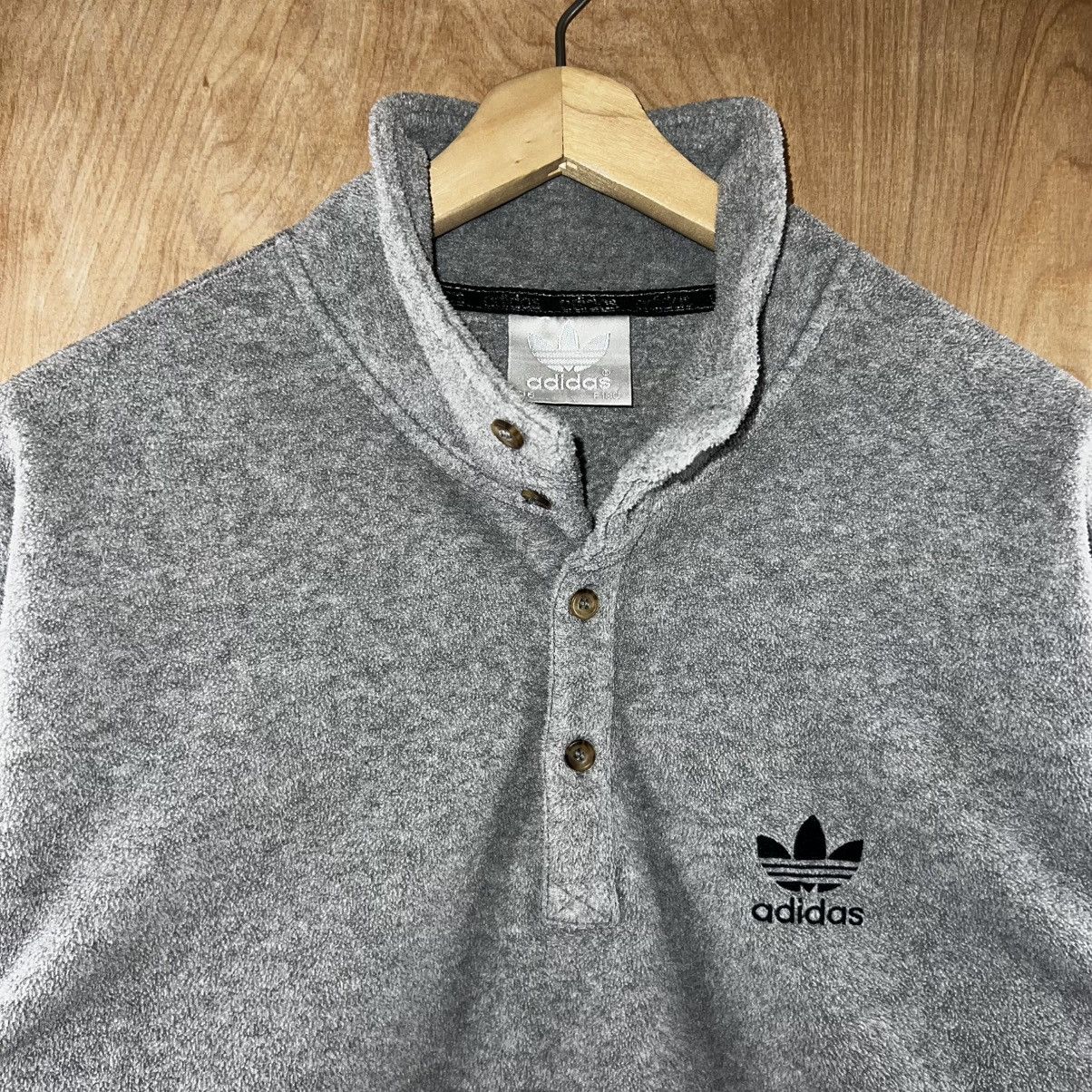 Adidas VINTAGE 80s ADIDAS TRE FOIL PULLOVER LOGO FLEECE SWEATSHIRT Size US M / EU 48-50 / 2 - 2 Thumbnail