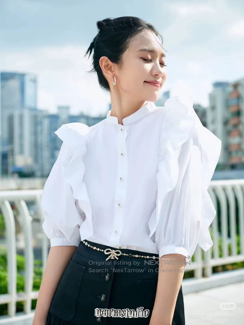 Chanel Chanel White wooden ear shirt with long sleeves Size XS / US 0-2 / IT 36-38 - 7 Thumbnail