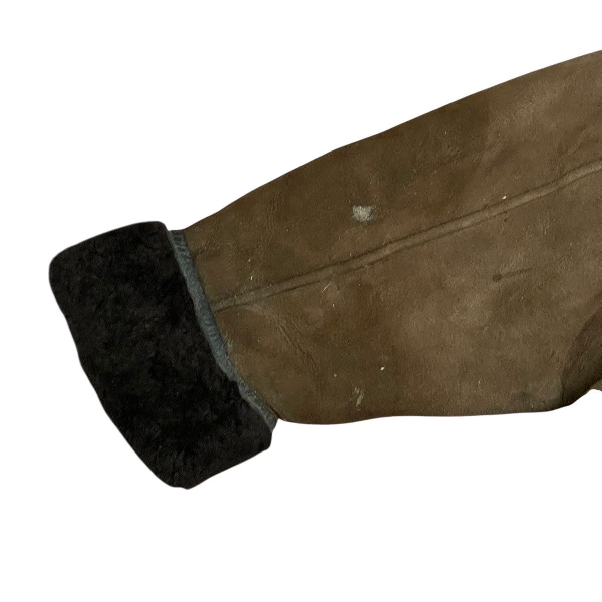 Leather Vintage Brown Suede Sheepskin Leather Shearling Jacket Size US M / EU 48-50 / 2 - 17 Thumbnail