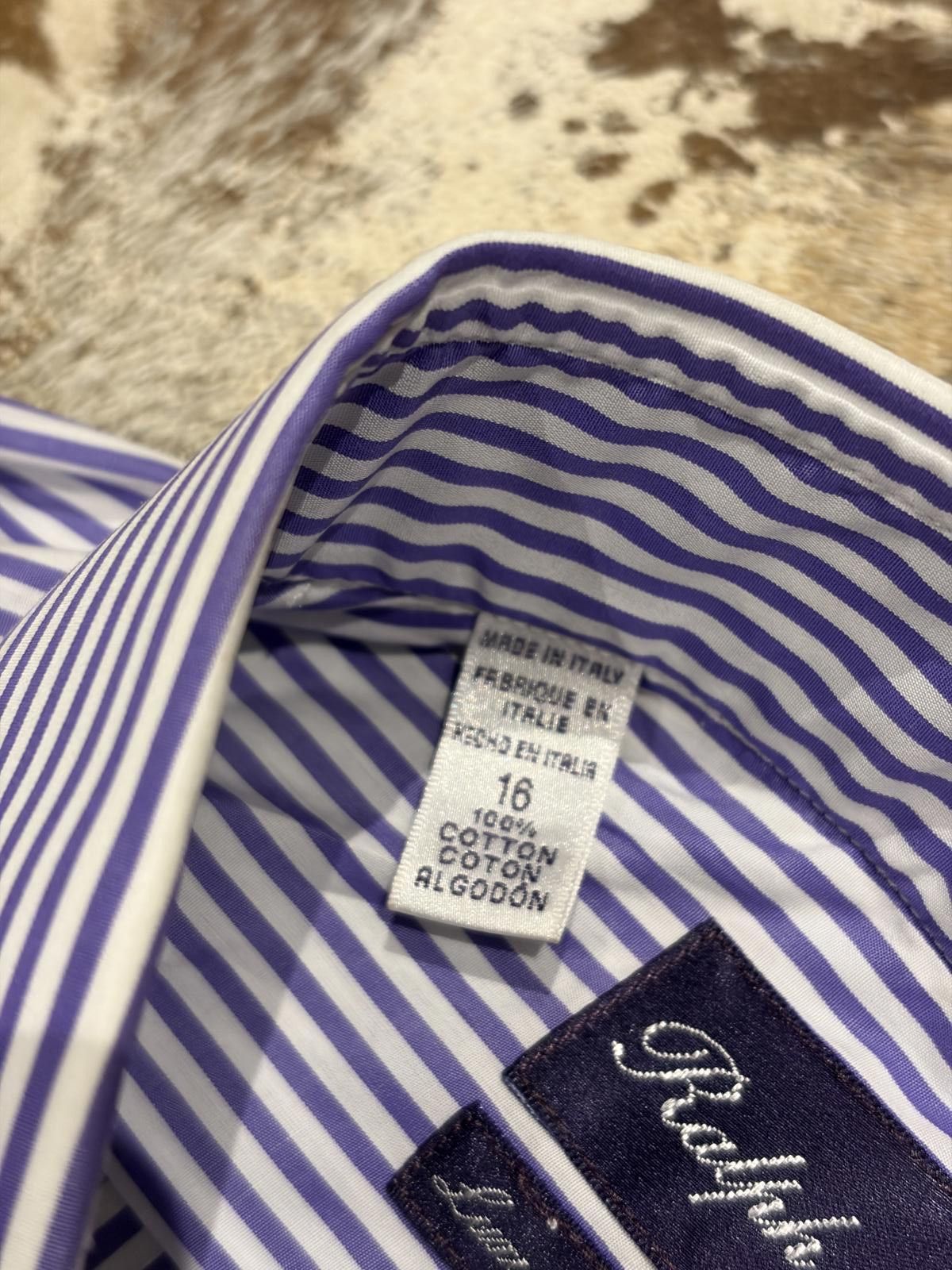 Ralph Lauren Purple Label Ralph Lauren Purple Label – Luxury 100’s 2-Ply Cotton Shirt Size US L / EU 52-54 / 3 - 3 Thumbnail