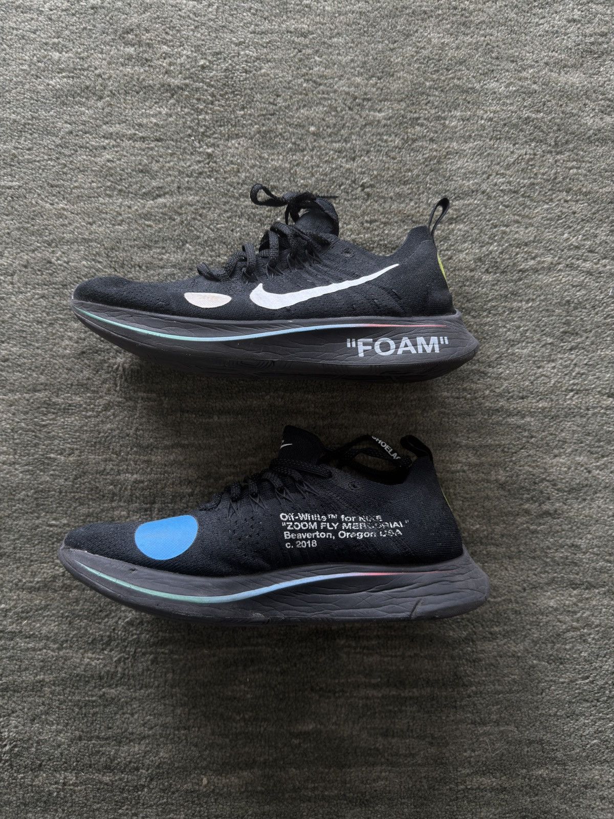 Nike × Off-White OFF WHITE X NIKE MERCURIAL ZOOMFLY Size US 9.5 / EU 42-43 - 2 Thumbnail