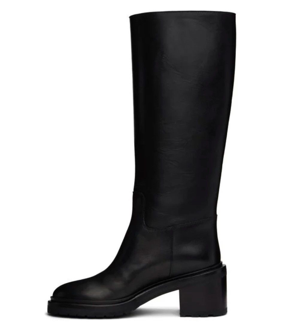 LEGRES Legres Black Riding Heel Tall Boots Size US 8 / IT 38 - 3 Thumbnail