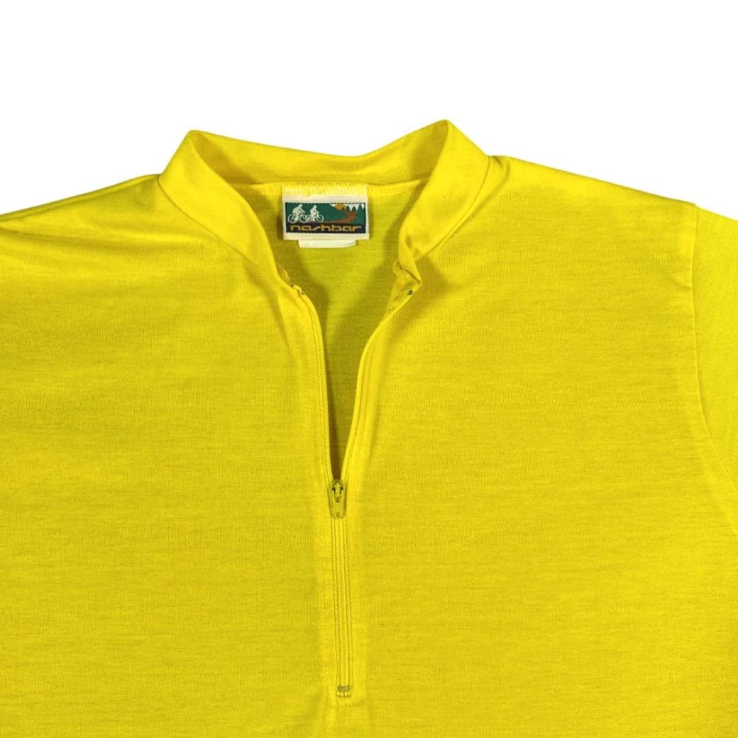 Vintage VINTAGE Nashbar Cycling Jersey Adult LARGE Yellow Blank USA Made Zip Pocket 90s Size US L / EU 52-54 / 3 - 6 Thumbnail