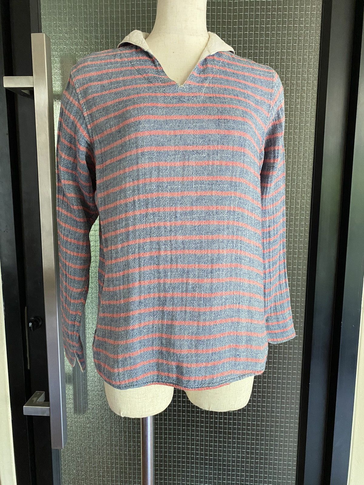 Kapital KAPITAL Purple Long-Sleeve Stripes Sailor Polo Shirt Size XS / US 0-2 / IT 36-38 - 5 Thumbnail