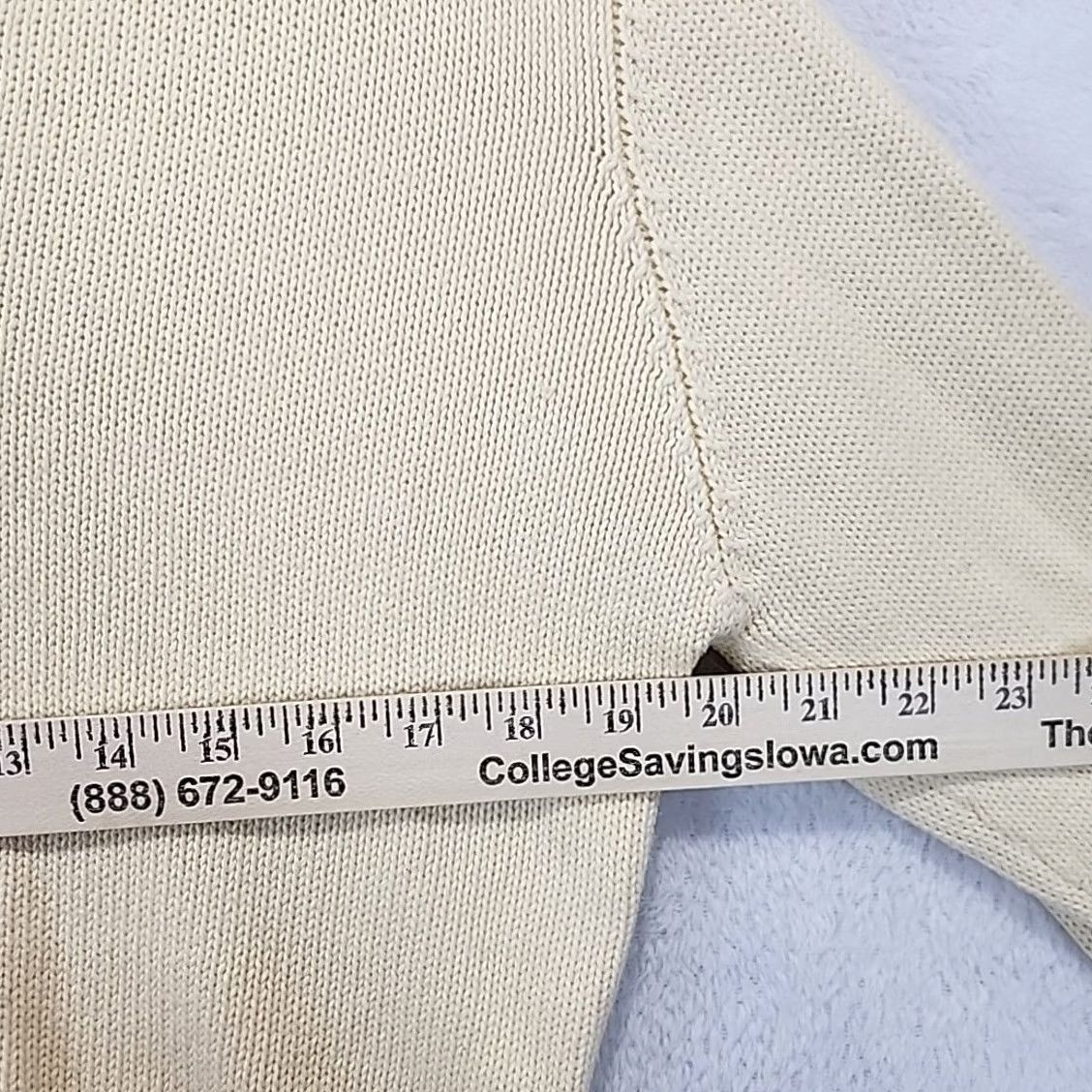 Vintage VINTAGE Monterey Bay Cardigan Sweater Womens M Ivory Collared Button Front Long Sleeve Knit Size M / US 6-8 / IT 42-44 - 5 Thumbnail