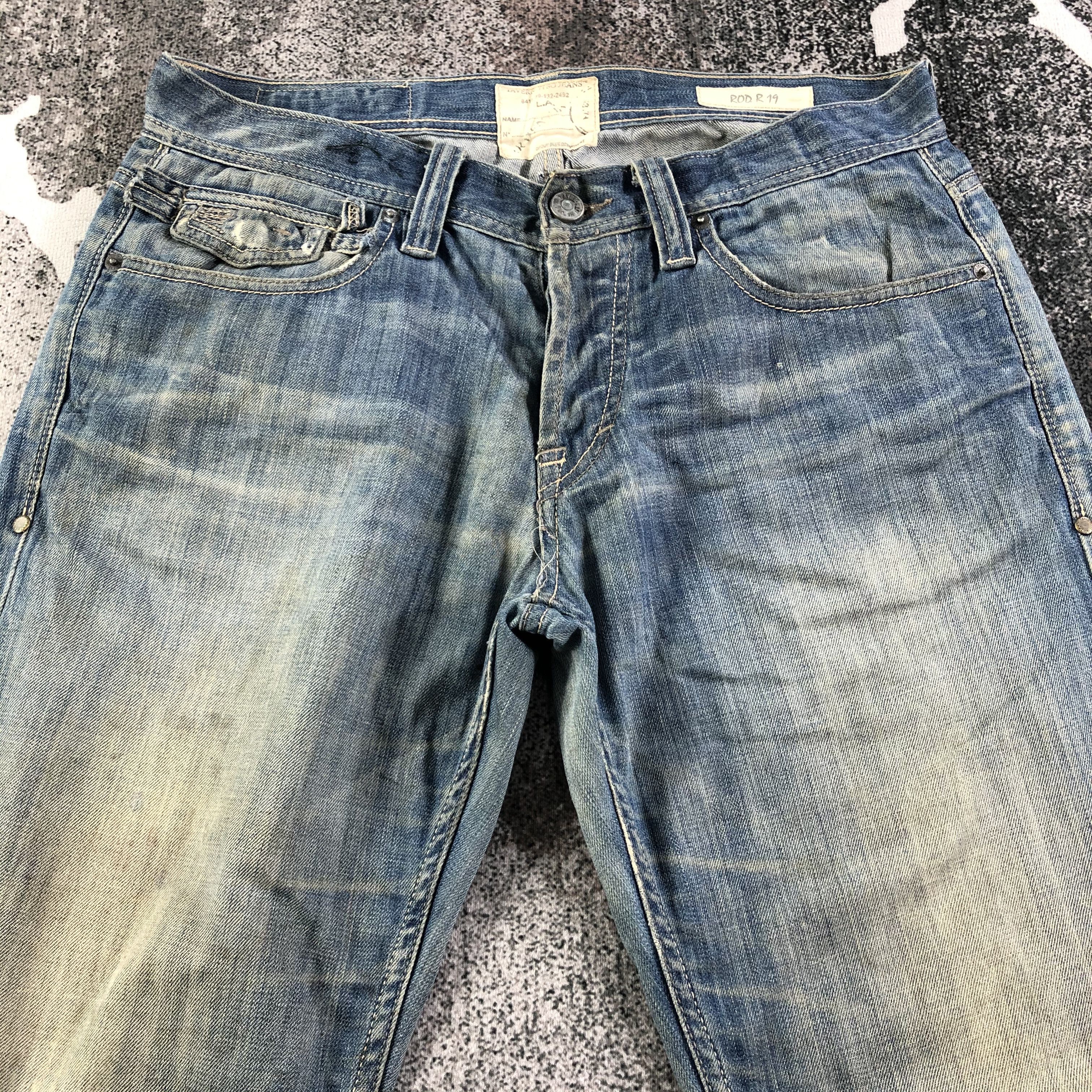 Taverniti Rod 19 Taverniti Jeans Faded Blue Denim KJ1908 Size US 33 - 3 Thumbnail