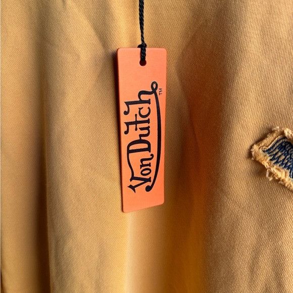 Designer × Von Dutch NWT VON DUTCH MUSTARD FRENCH TERRY CREWNECK SWEATSHIRT 2XL Size US XXL / EU 58 / 5 - 4 Thumbnail