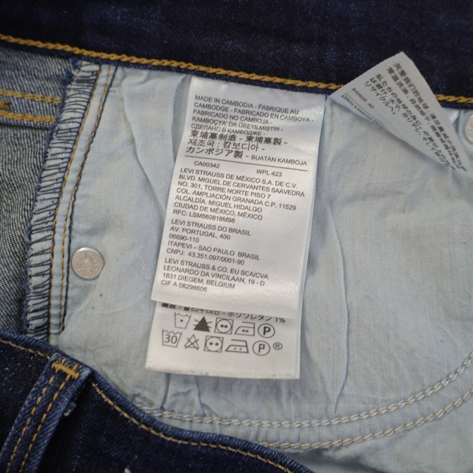 Levi's Levi's 505 Straight Dark Stone Wash Blue Denim Jeans High Ri Size 36" / US 14 / IT 50 - 8 Thumbnail