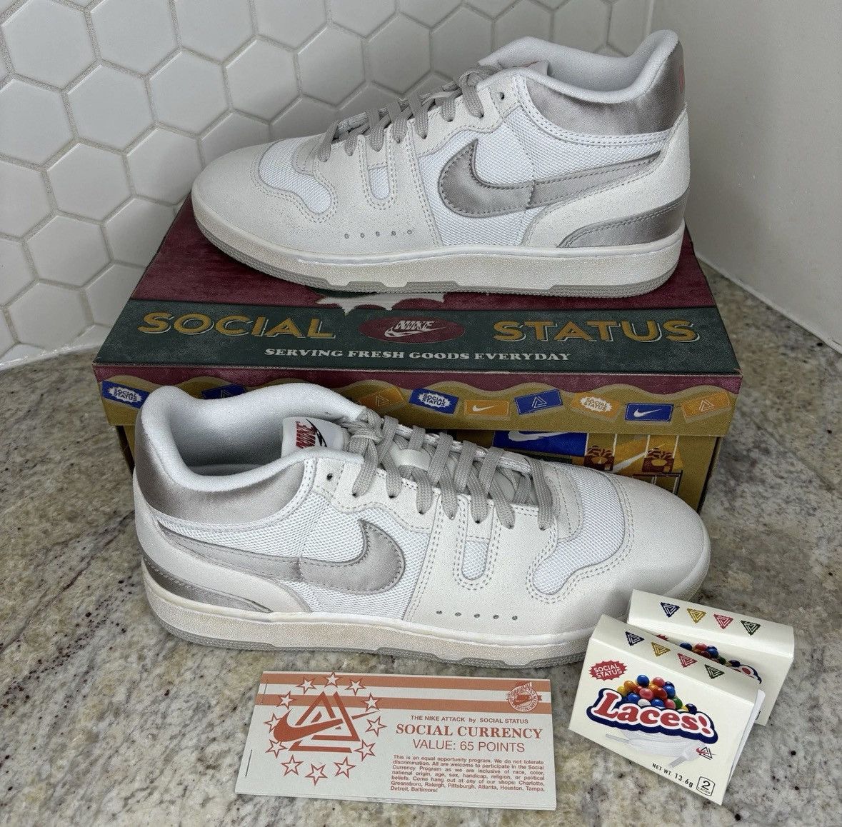 Nike × Social Status size 11-Nike x Social Status Silver Linings NEW Size US 11 / EU 44 - 2 Thumbnail