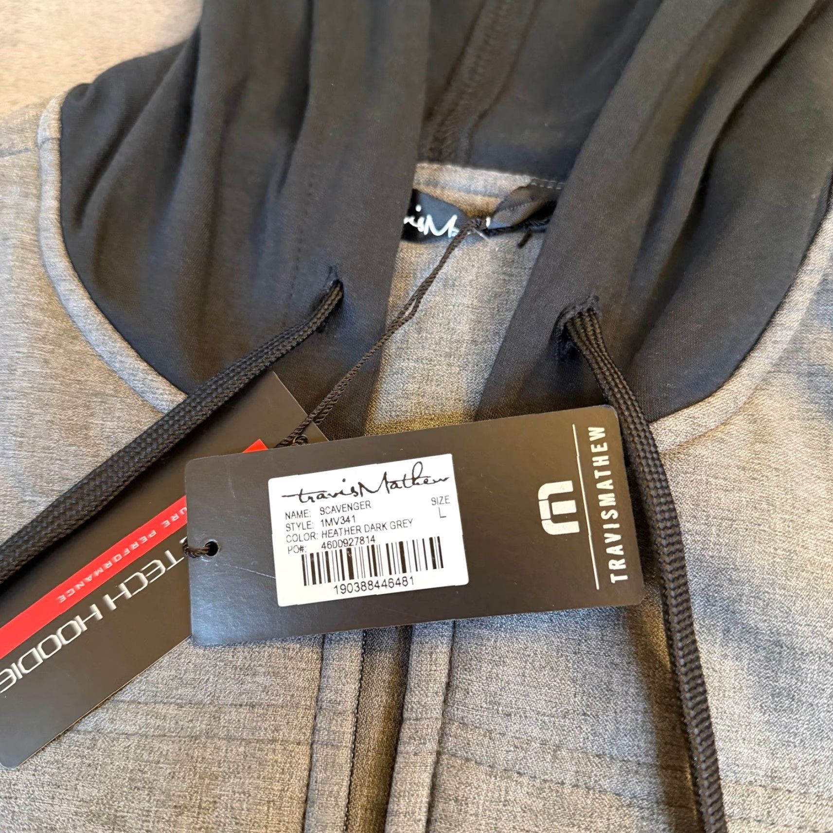TravisMathew TravisMathew Scavenger Quilted Vest Hoodie Heather Dark Grey Men's Large NWT Size US L / EU 52-54 / 3 - 4 Thumbnail