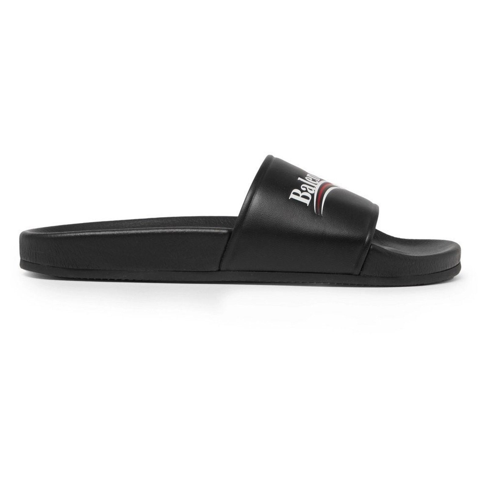 Balenciaga Balenciaga Leather Campaign Logo Slide Pool Sandal 44 11 Size US 11 / EU 44 - 3 Thumbnail