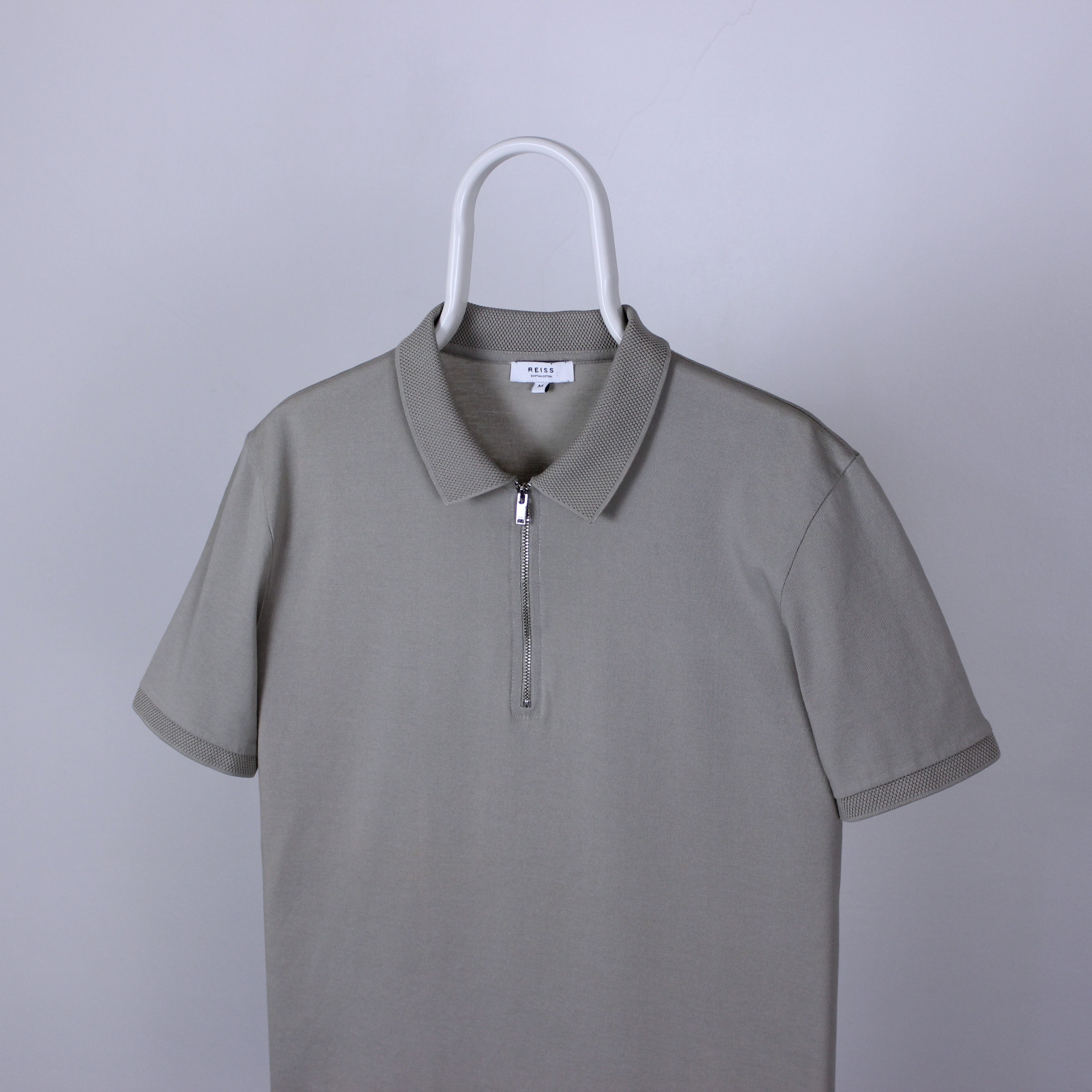 Reiss Reiss polo shirt men M zip 3/4 beige Size US M / EU 48-50 / 2 - 3 Thumbnail