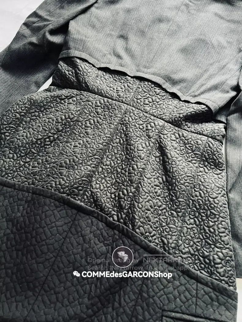 Comme des Garcons Comme Des Garcons Multi-material mosaic flower dark coat Size US S / EU 44-46 / 1 - 4 Thumbnail