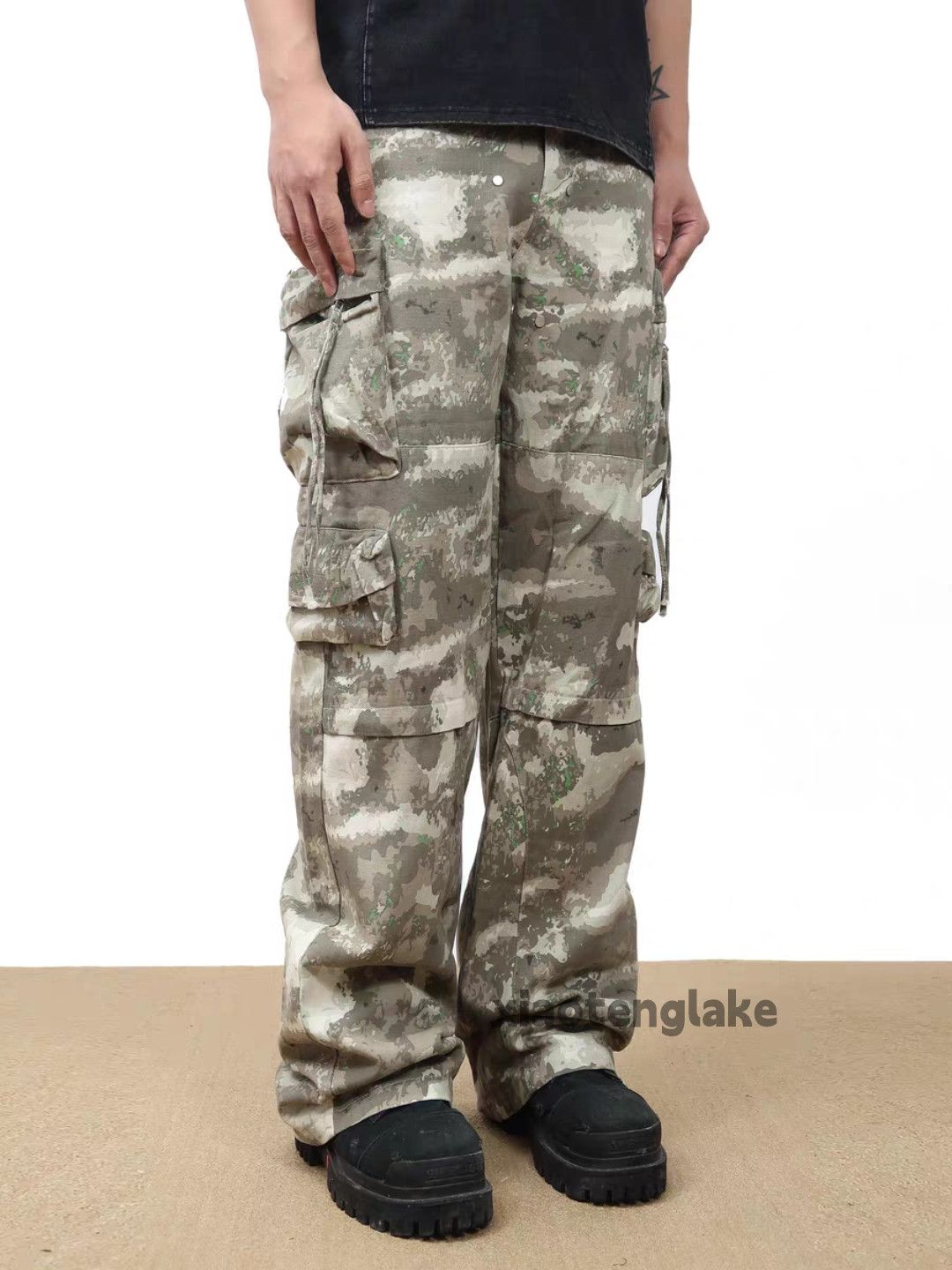 Designer × Japanese Brand × Vintage washed faded utility skate hiphop camo cargo pants Size US 32 / EU 48 - 5 Thumbnail