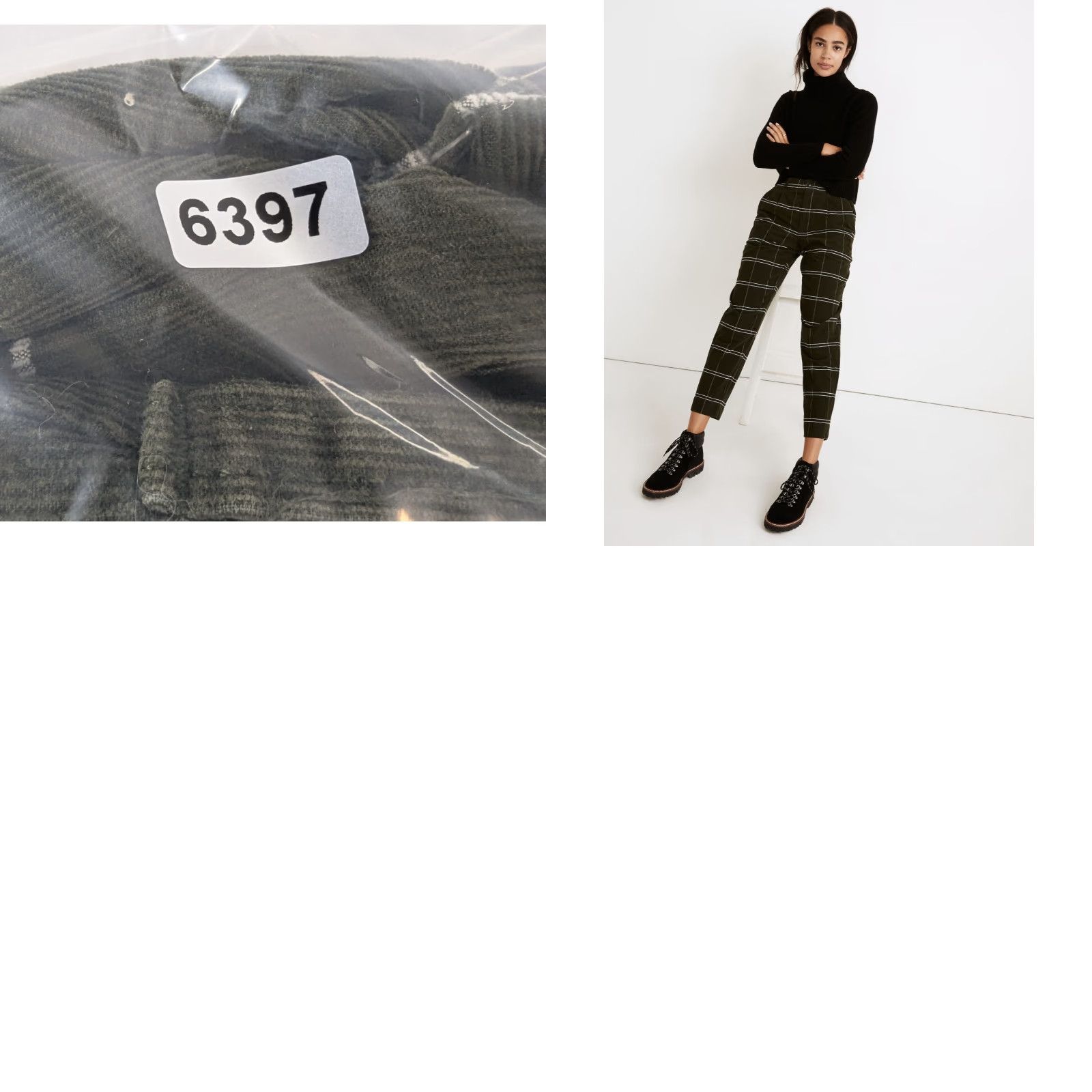 Madewell Madewell Jogger Pants Pants Corduroy Mid Rise Pull On High Rise Womens XS NC364 Green Windowpane Size 26" / US 2 / IT 38 - 9 Thumbnail