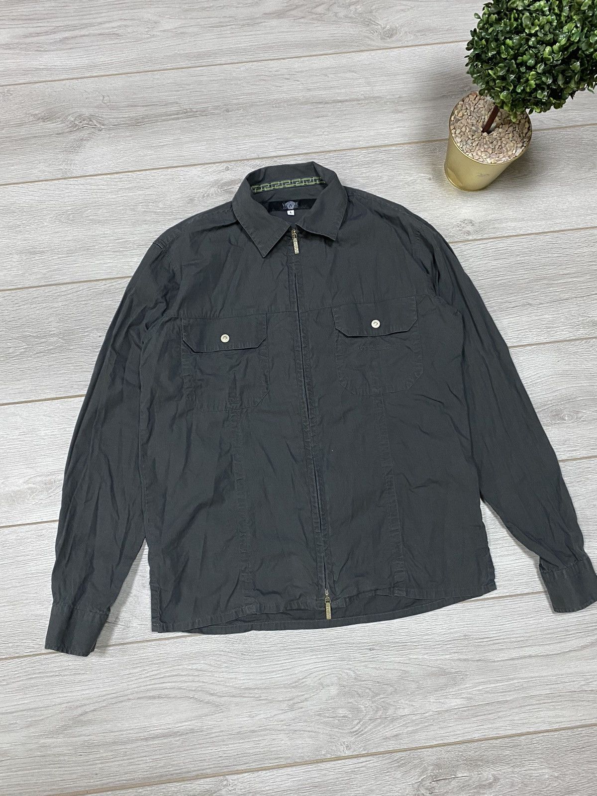 Versace Jeans Couture Versace Italy vintage zip shirt overshot pockets Size US L / EU 52-54 / 3 - 5 Thumbnail