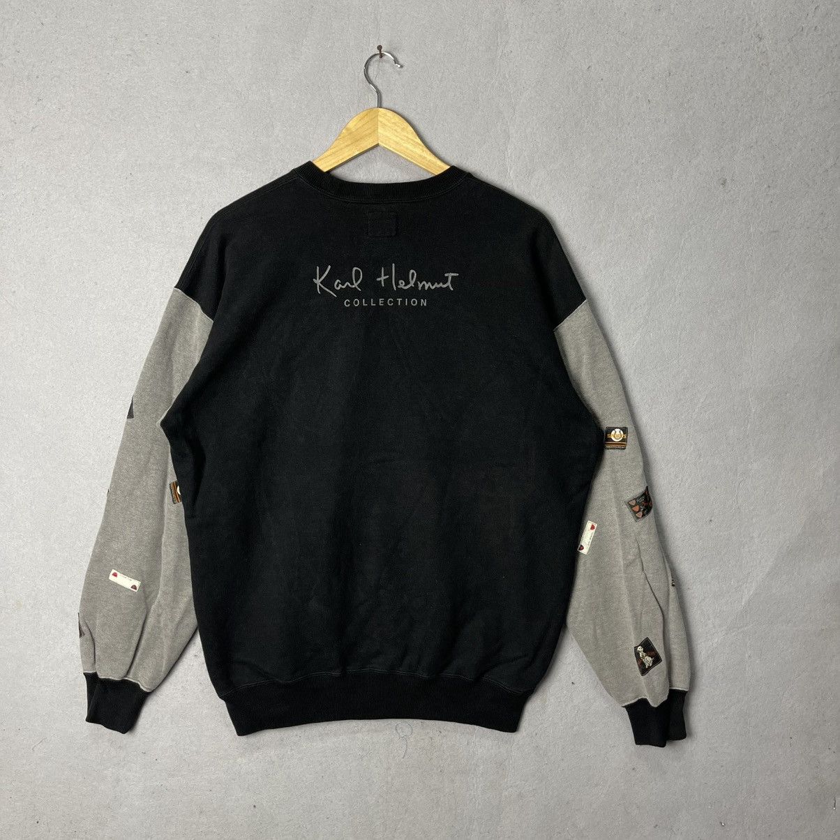 Karl Helmut Karl Helmut Collection Patchwork Sleeve Crewneck Sweatshirt Size US L / EU 52-54 / 3 - 7 Thumbnail