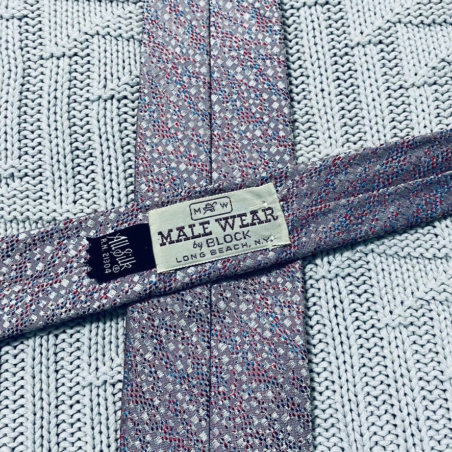 Vintage Vintage red and pink confetti silk slim tie Size ONE SIZE - 3 Thumbnail