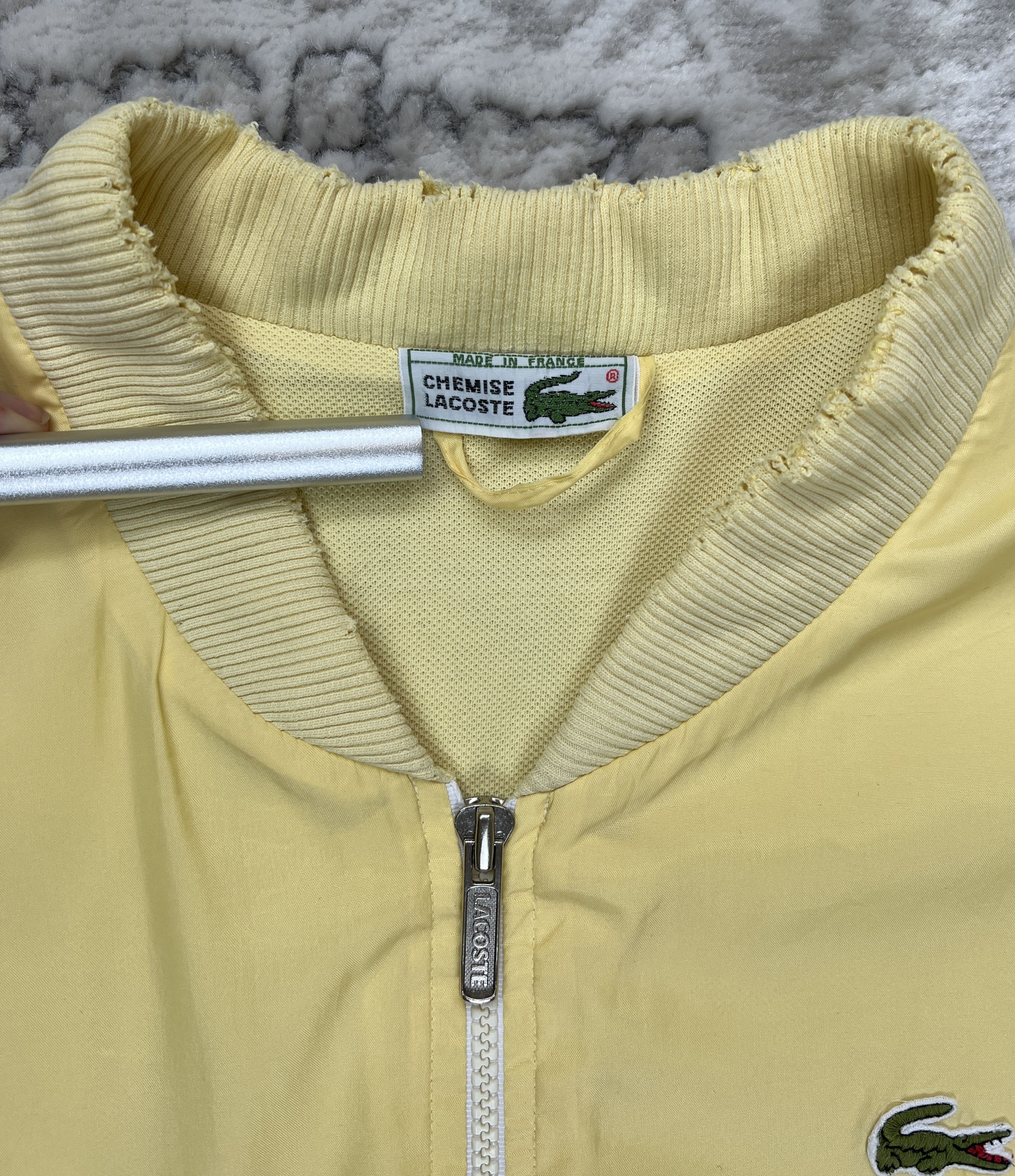 Lacoste Vintage Lacoste Chemise Bomber Jacket Yellow Made in France Size US L / EU 52-54 / 3 - 3 Thumbnail
