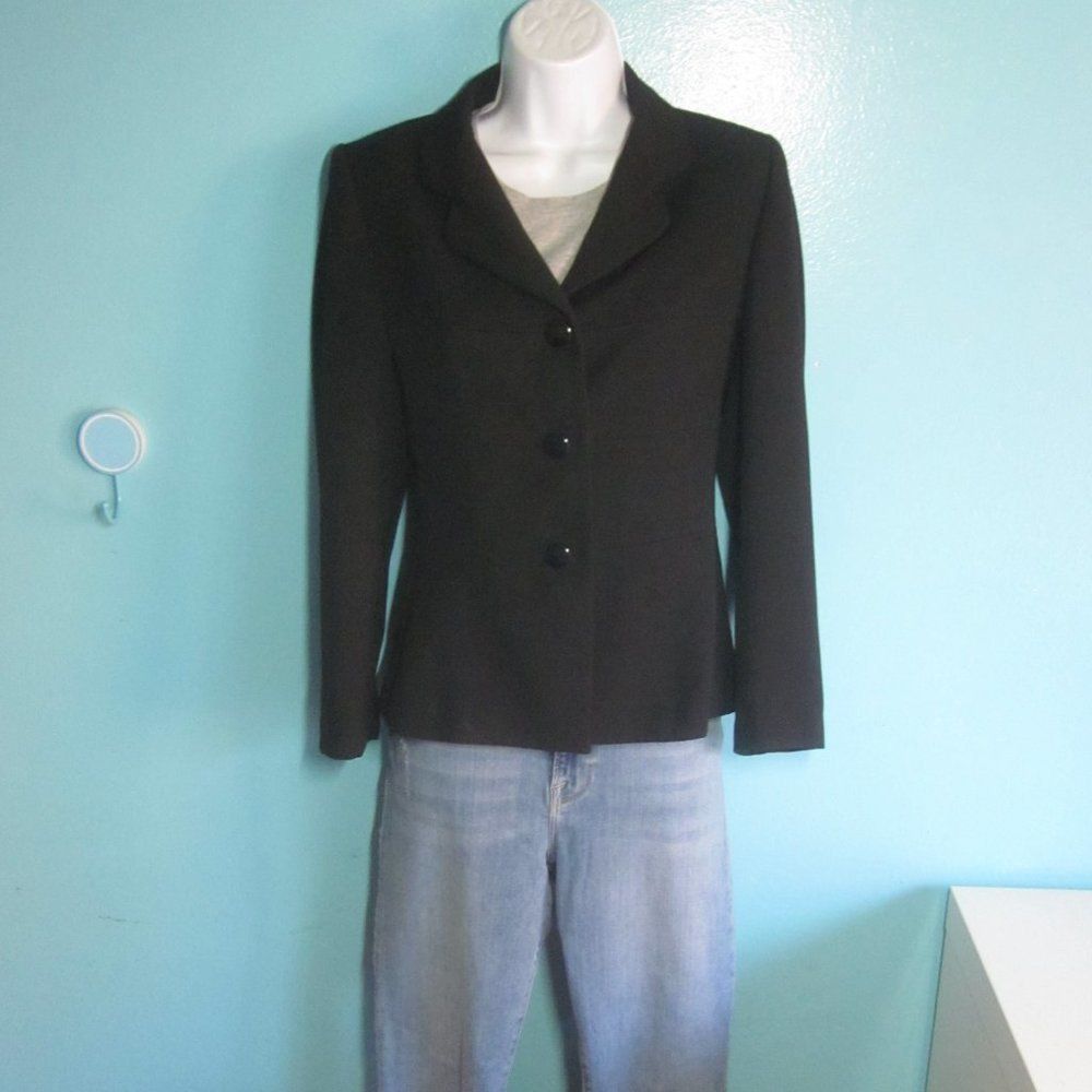 Vintage Womens Black Blazer Melba Vintage Made in France Size 38 Fi Size S / US 4 / IT 40 - 3 Thumbnail