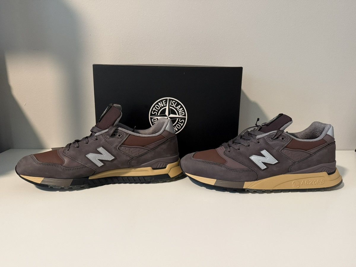 New Balance × Stone Island New Balance 998 MiUSA Stone Island Raso Gommato - U998PR Size US 12 / EU 45 - 3 Thumbnail