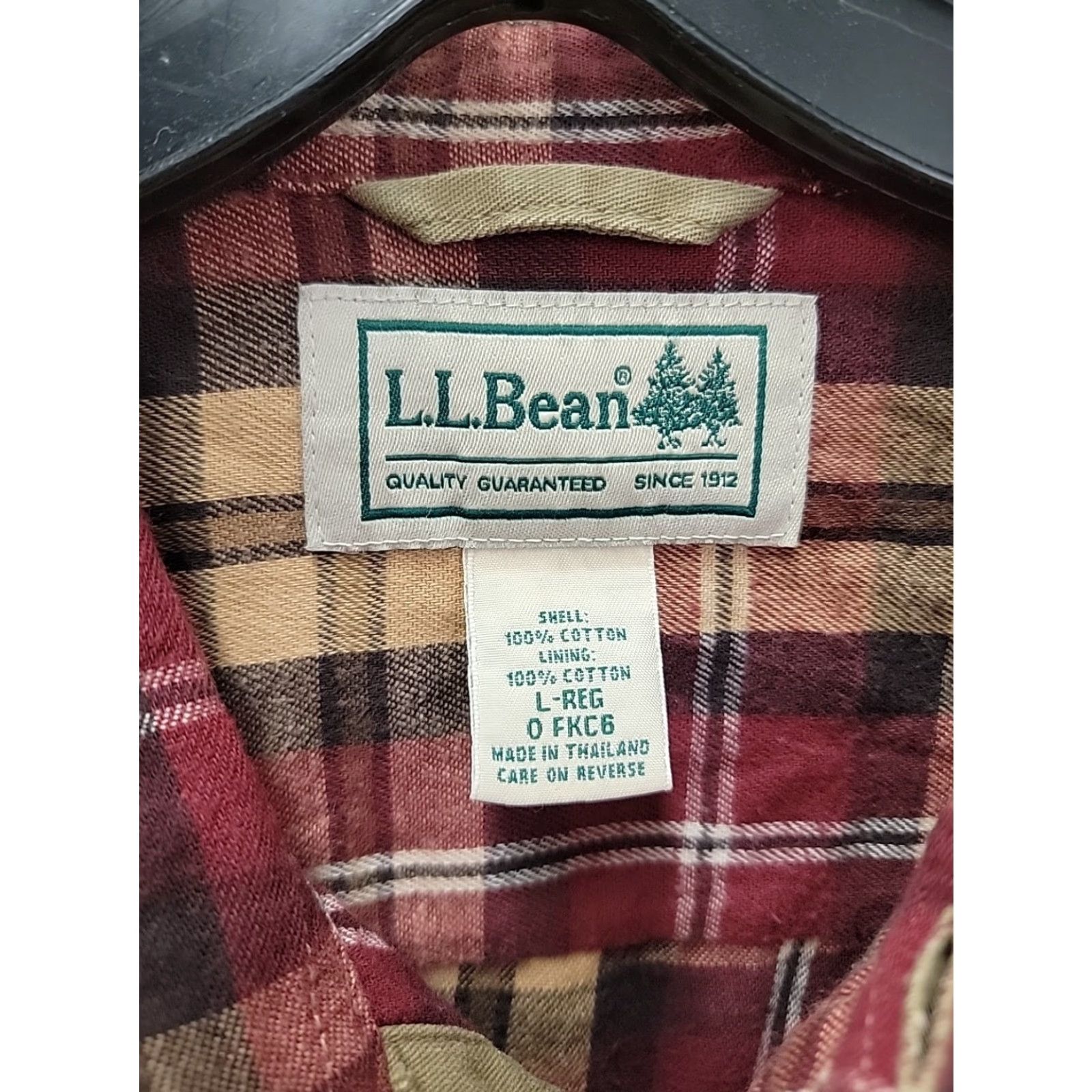 Vintage VINTAGE LL Bean Shirt Jacket Shacket L Men's Green Flannel Lined Cotton Button-Up Long Sleeve Size L Size US L / EU 52-54 / 3 - 2 Thumbnail