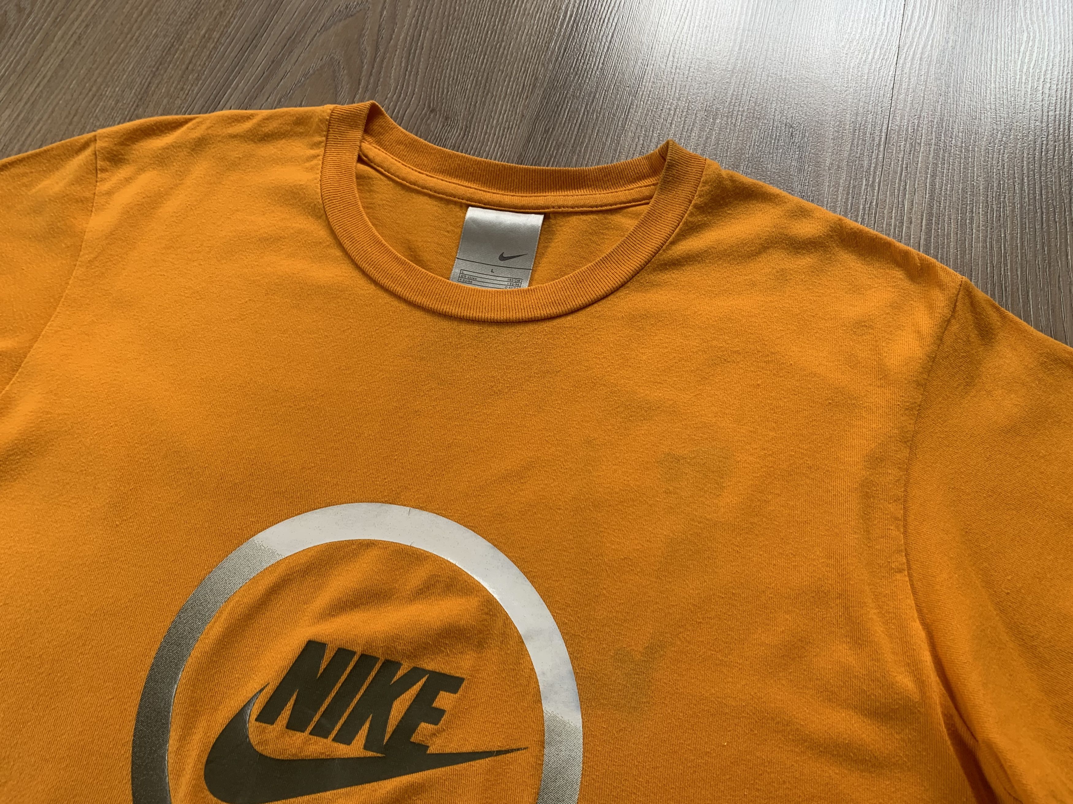 Nike × Vintage Vintage Nike Cotton Printed Circle Logo T-Shirt Size US L / EU 52-54 / 3 - 4 Thumbnail